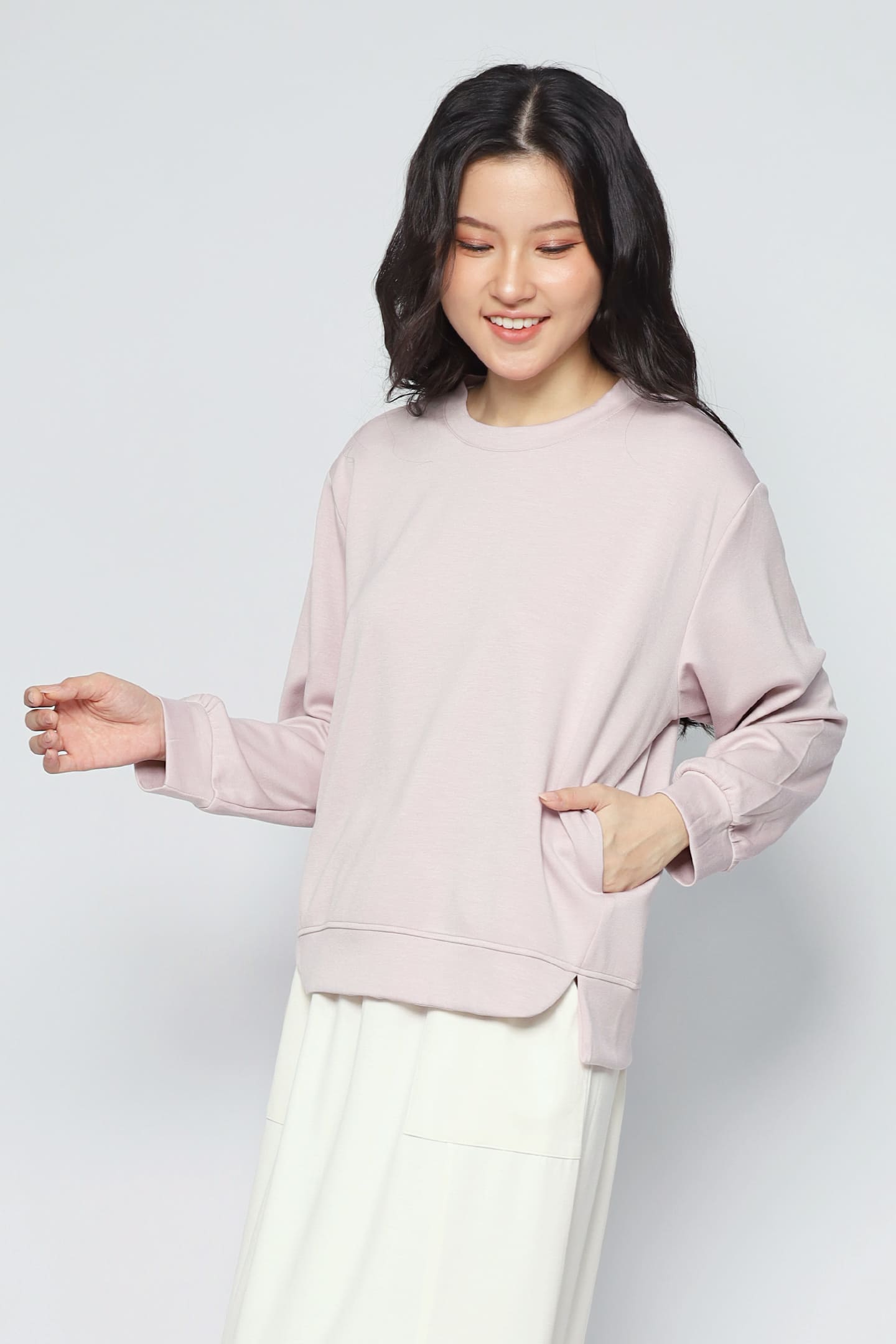 JOY - Holiday Mode Pullover in Pink