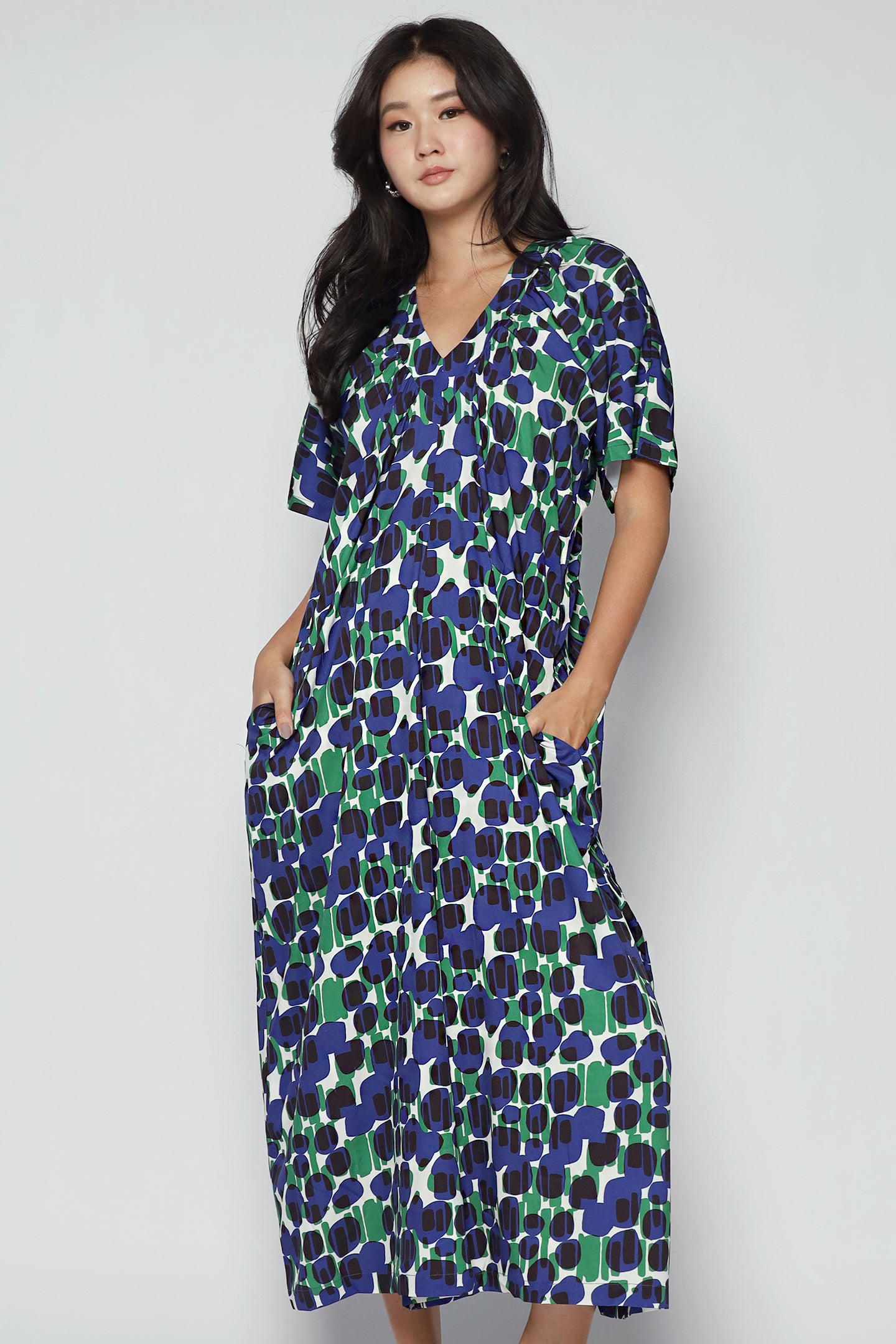 Houston Jumpsuit in Indigo Mosaic
