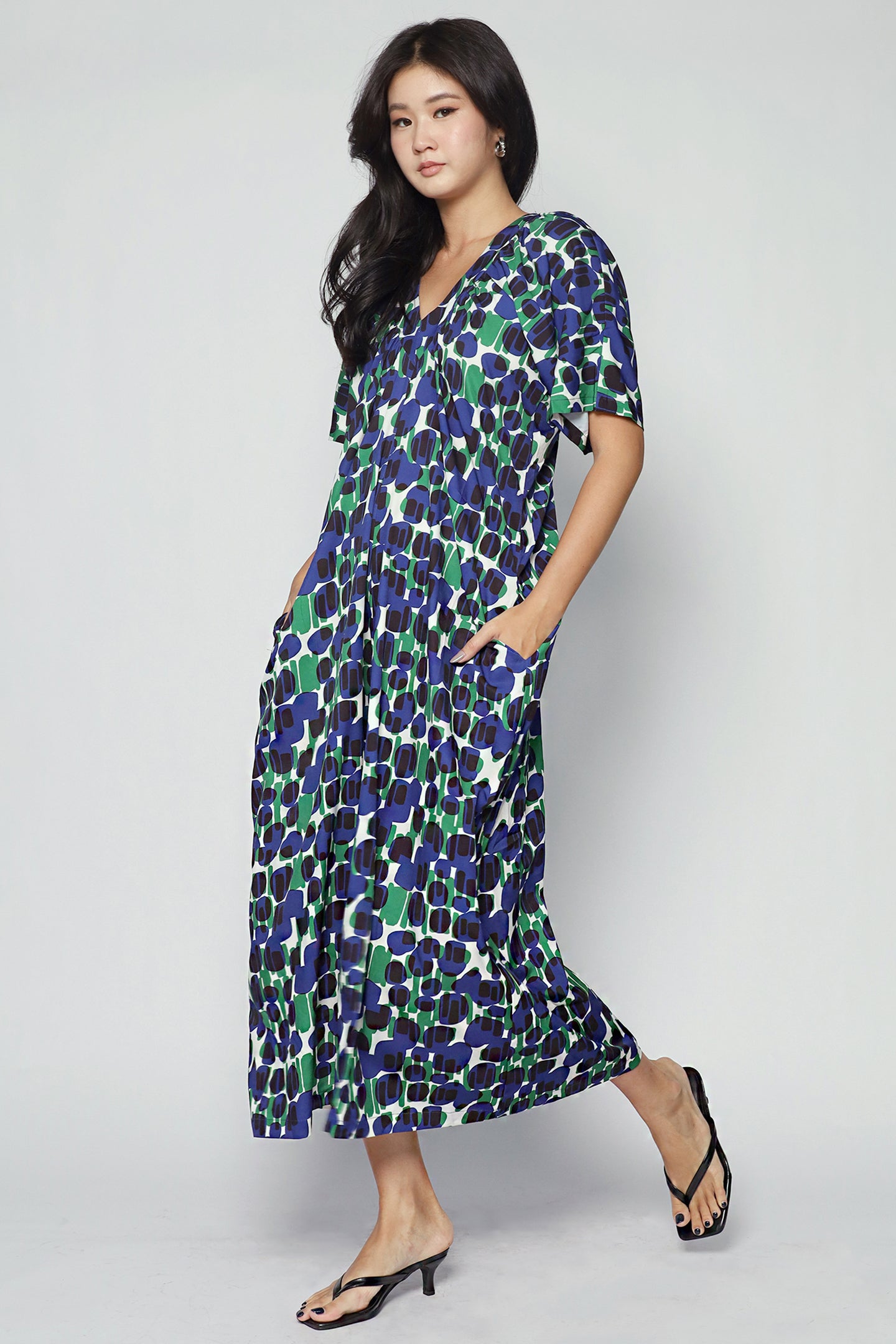 Houston Jumpsuit in Indigo Mosaic