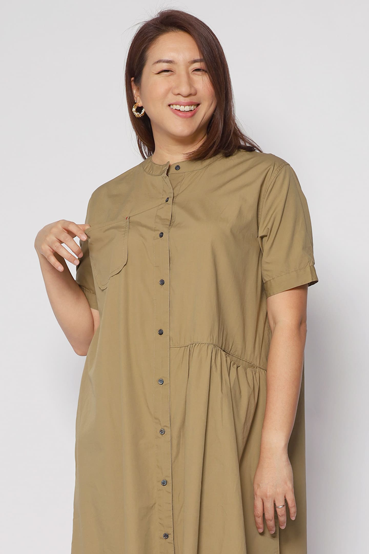 Hunter Dress in Khaki
