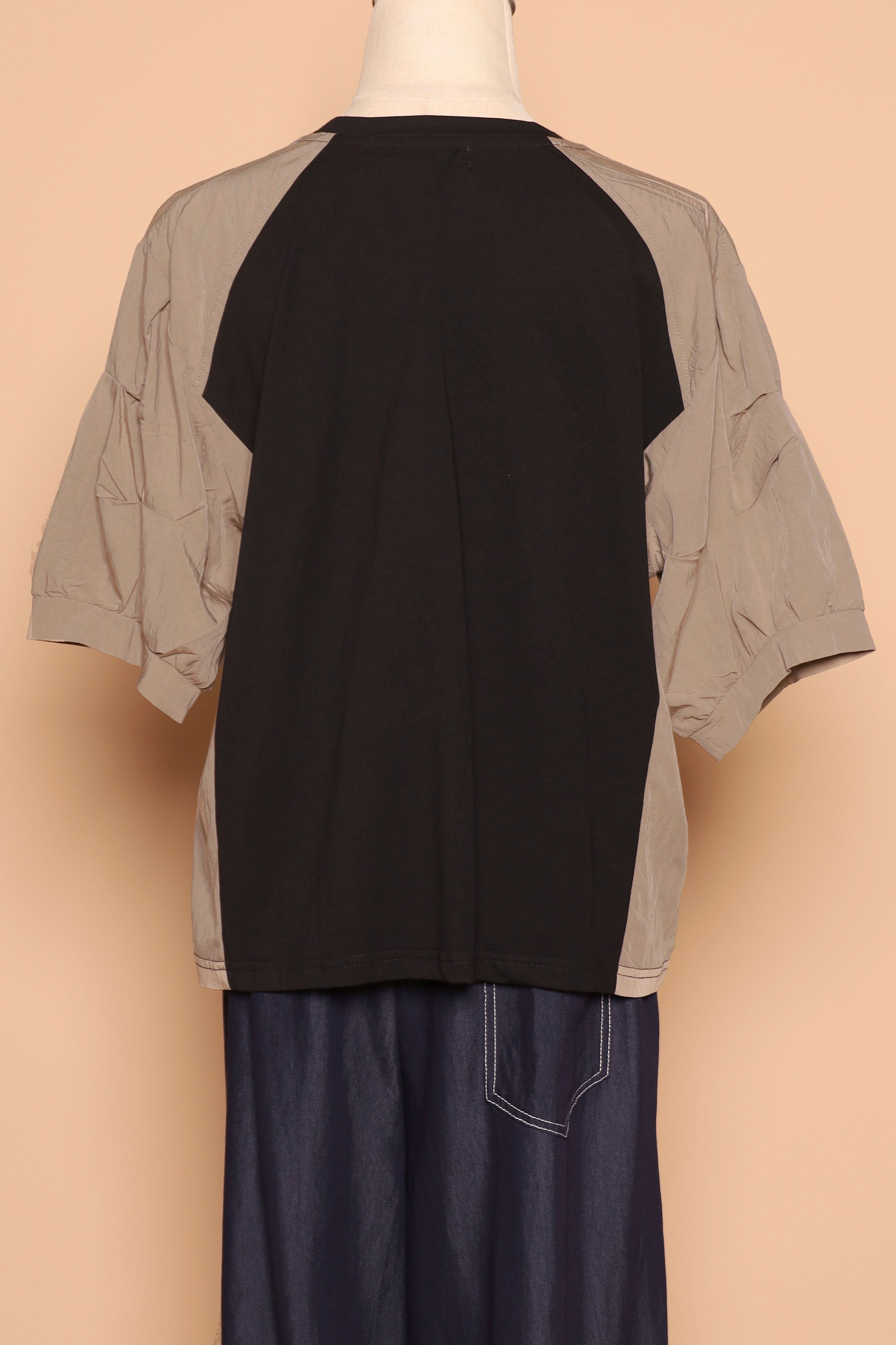 PO - Ida Colourblock Top in Khaki
