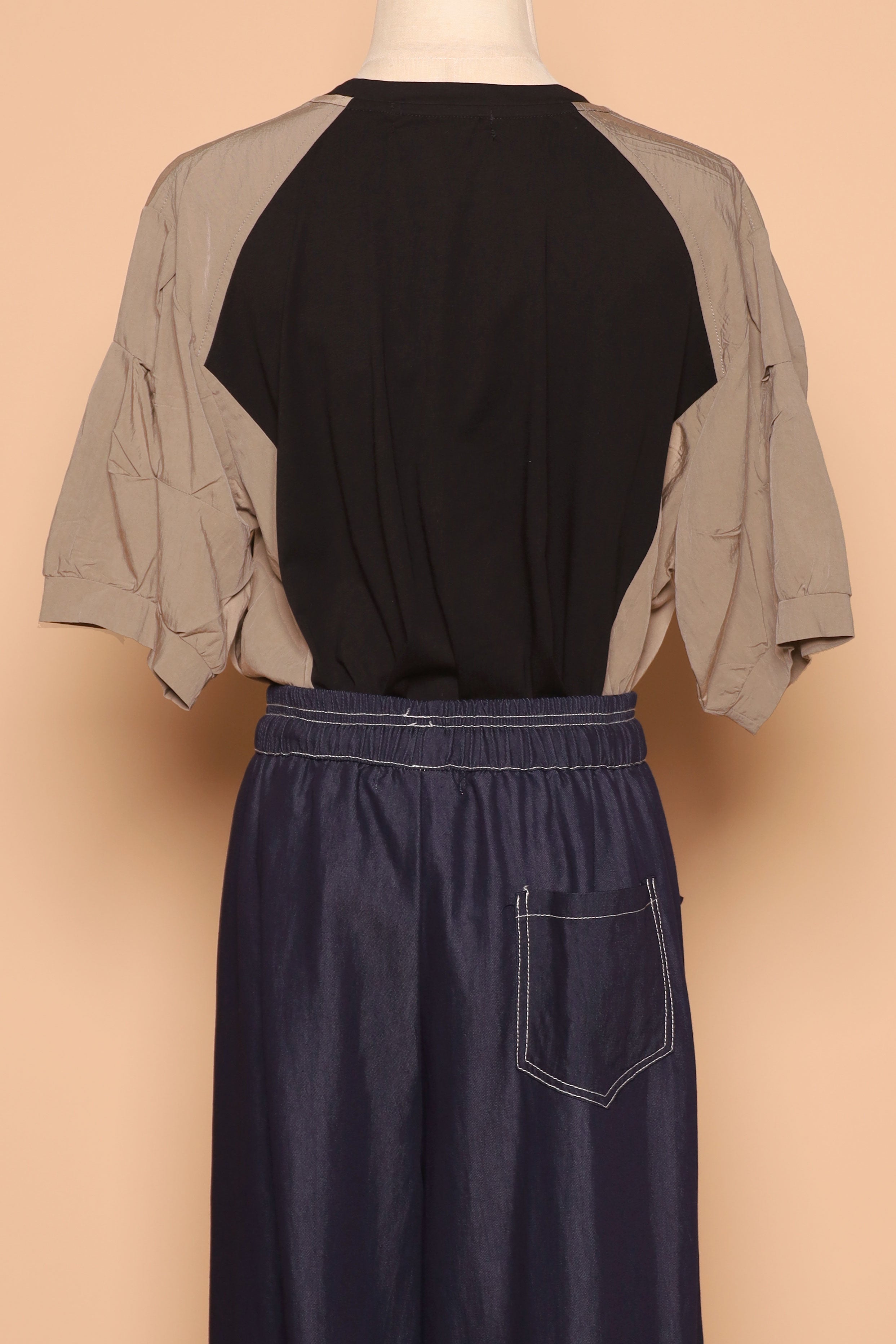 PO - Ida Colourblock Top in Khaki