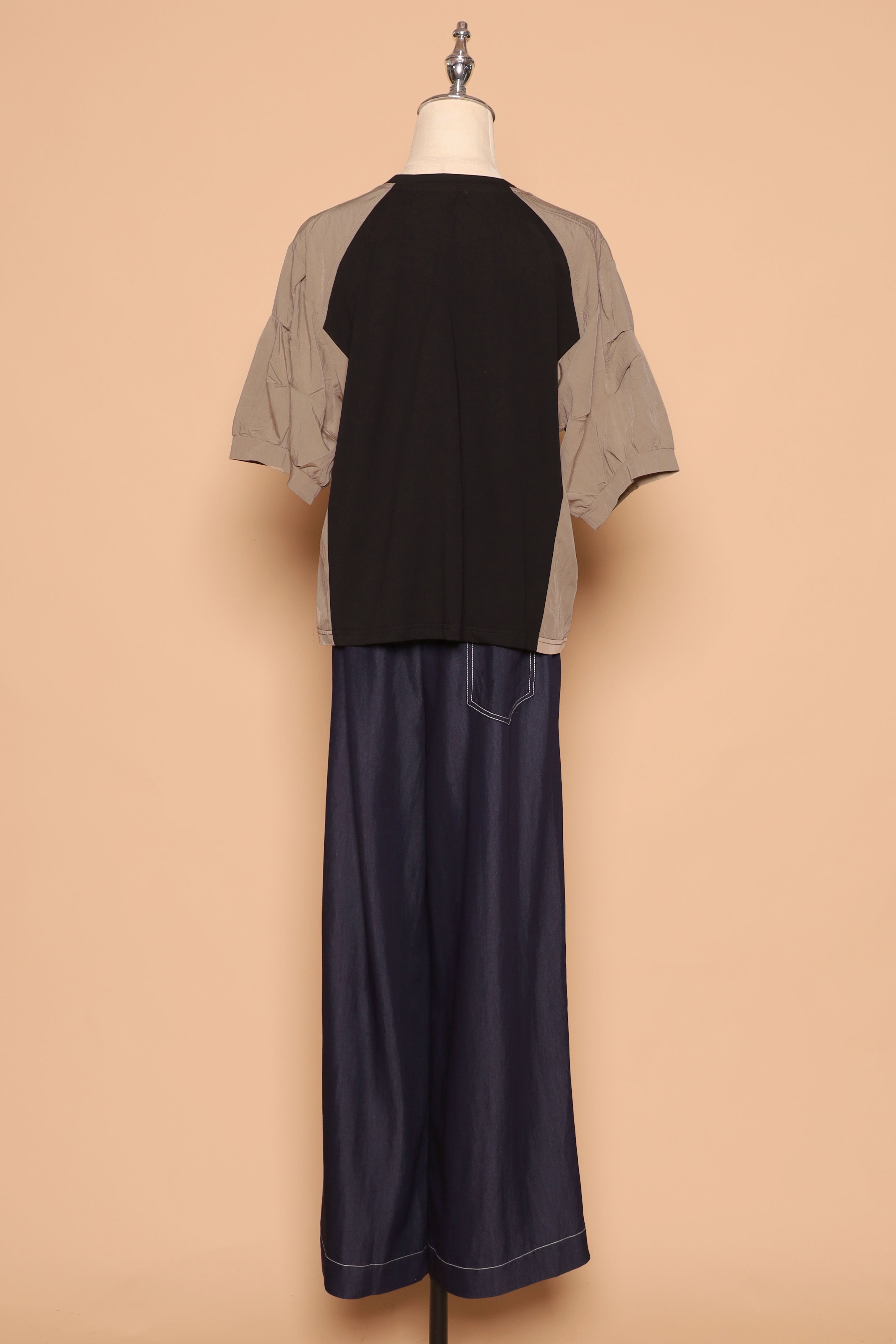 PO - Ida Colourblock Top in Khaki