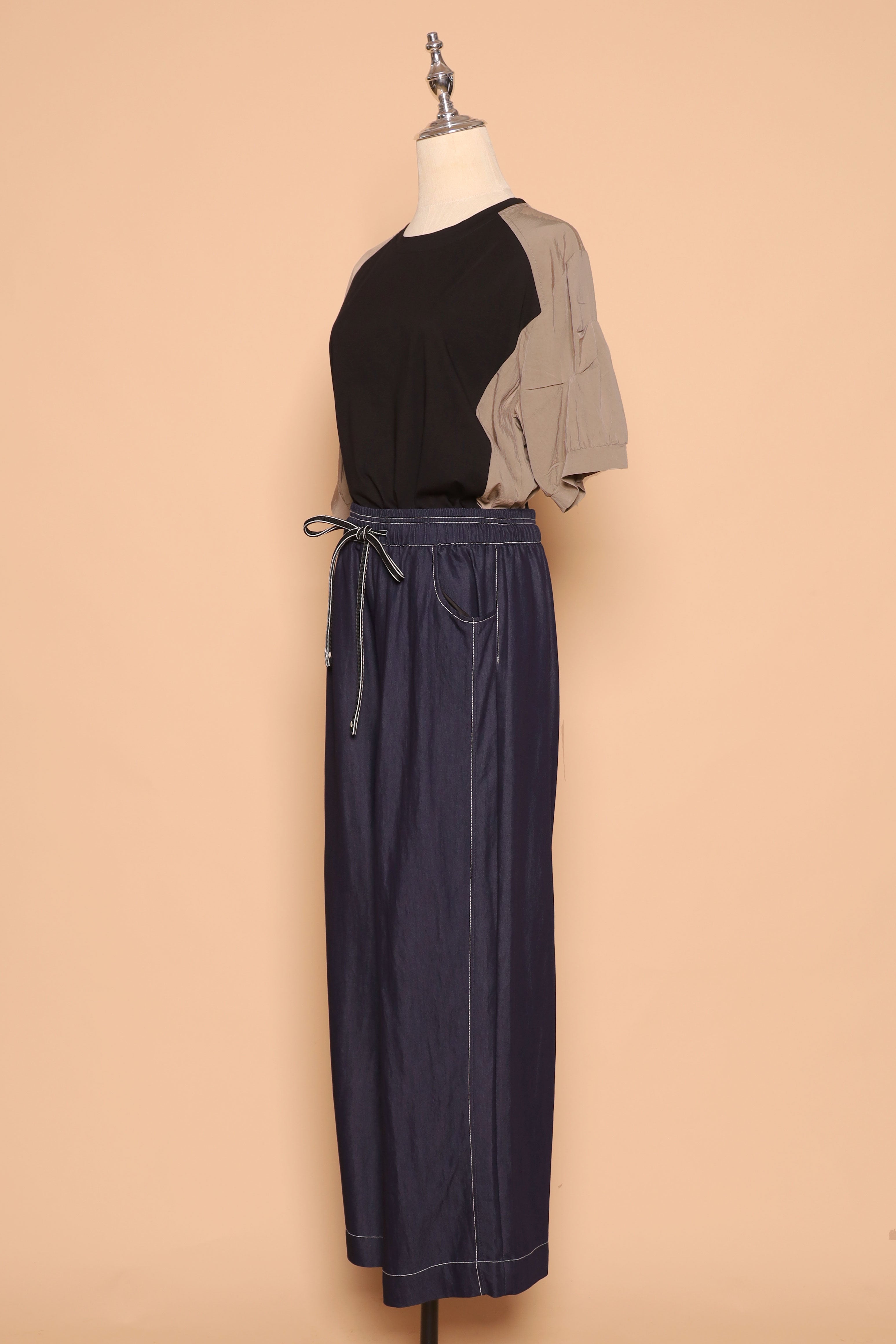 PO - Ida Colourblock Top in Khaki