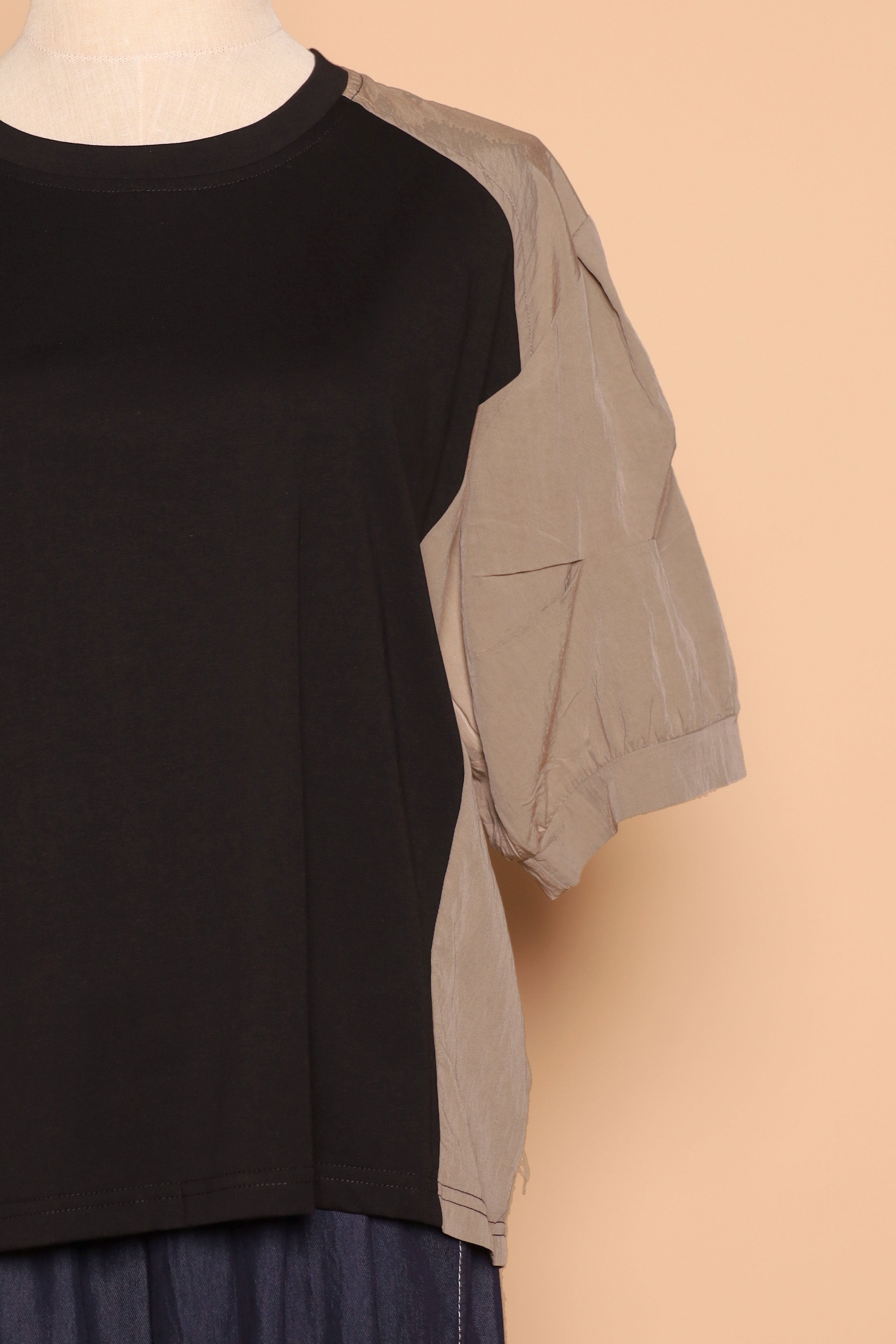 PO - Ida Colourblock Top in Khaki