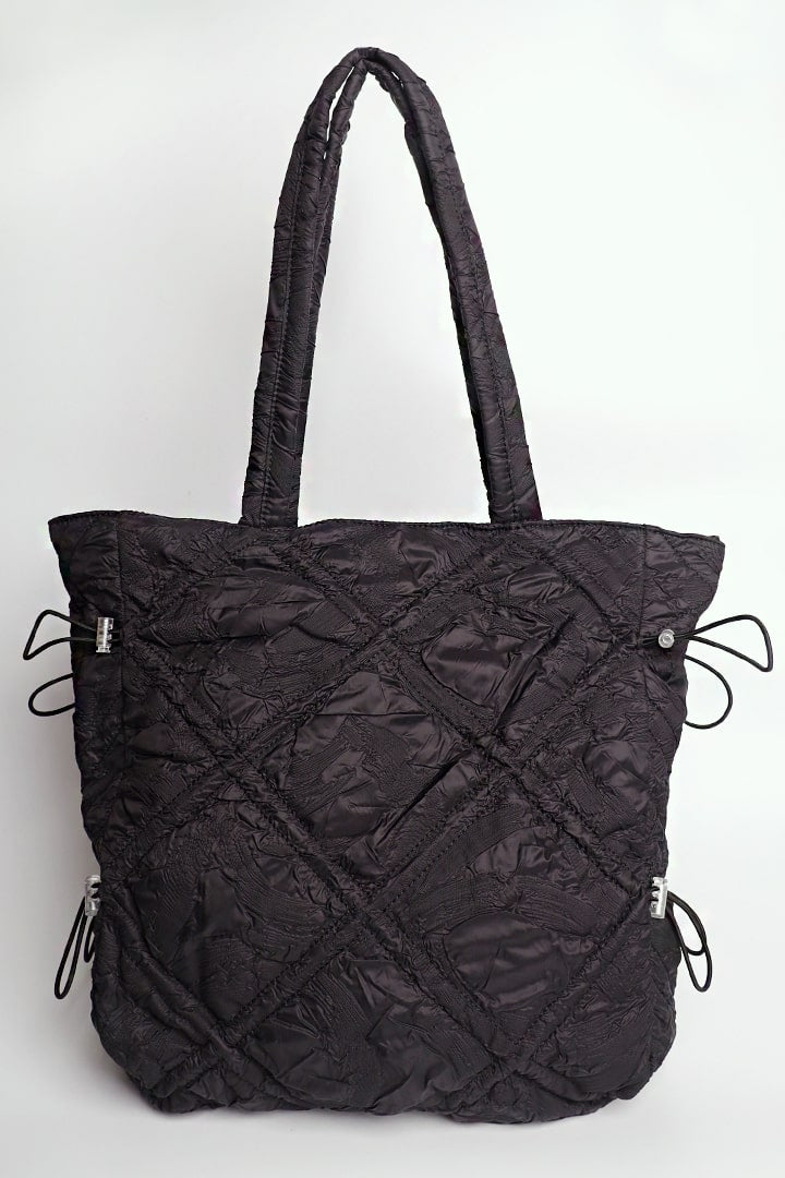 Textured Quilted Tote Bag