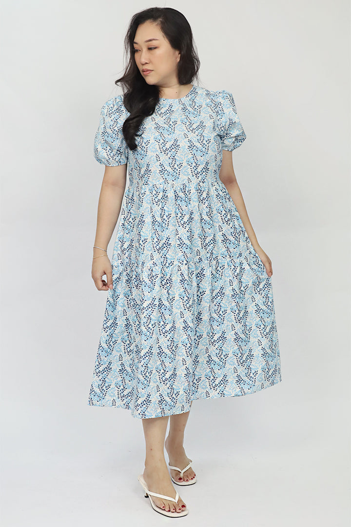 Avril Dress in Blue Floral