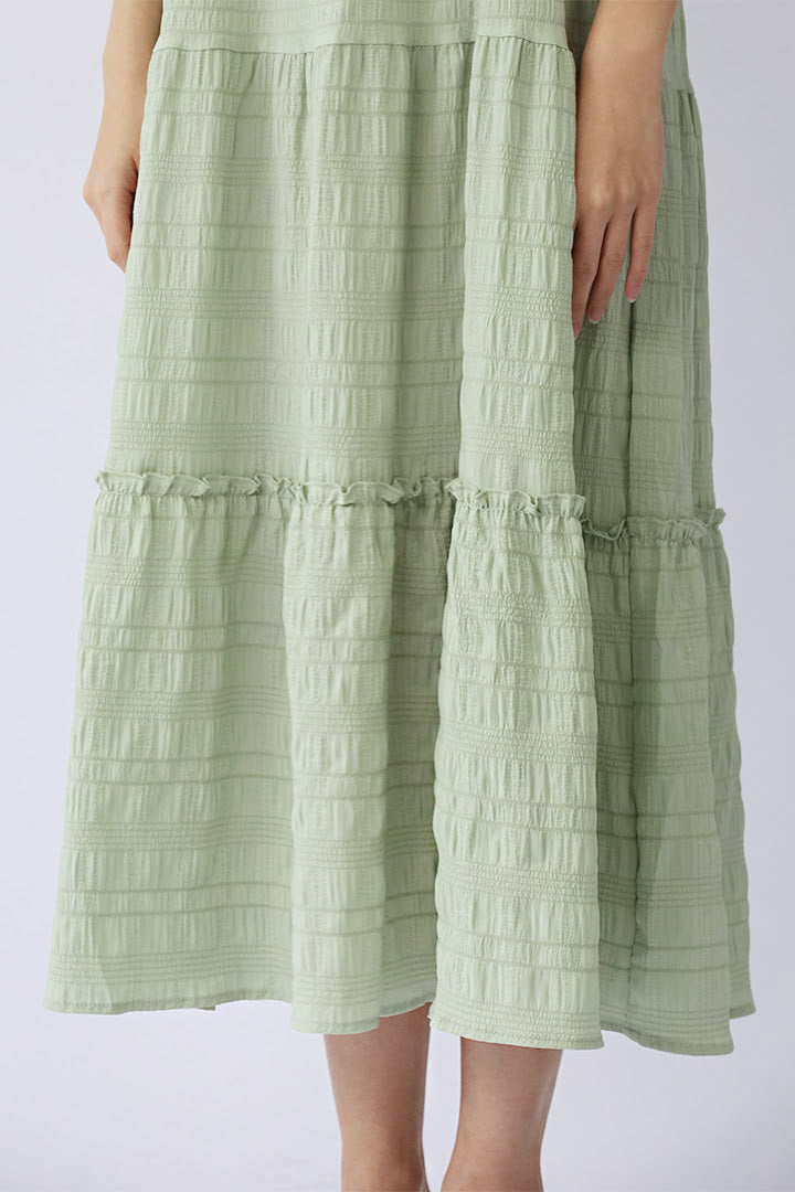 Kerra Textured Dress in Mint Green