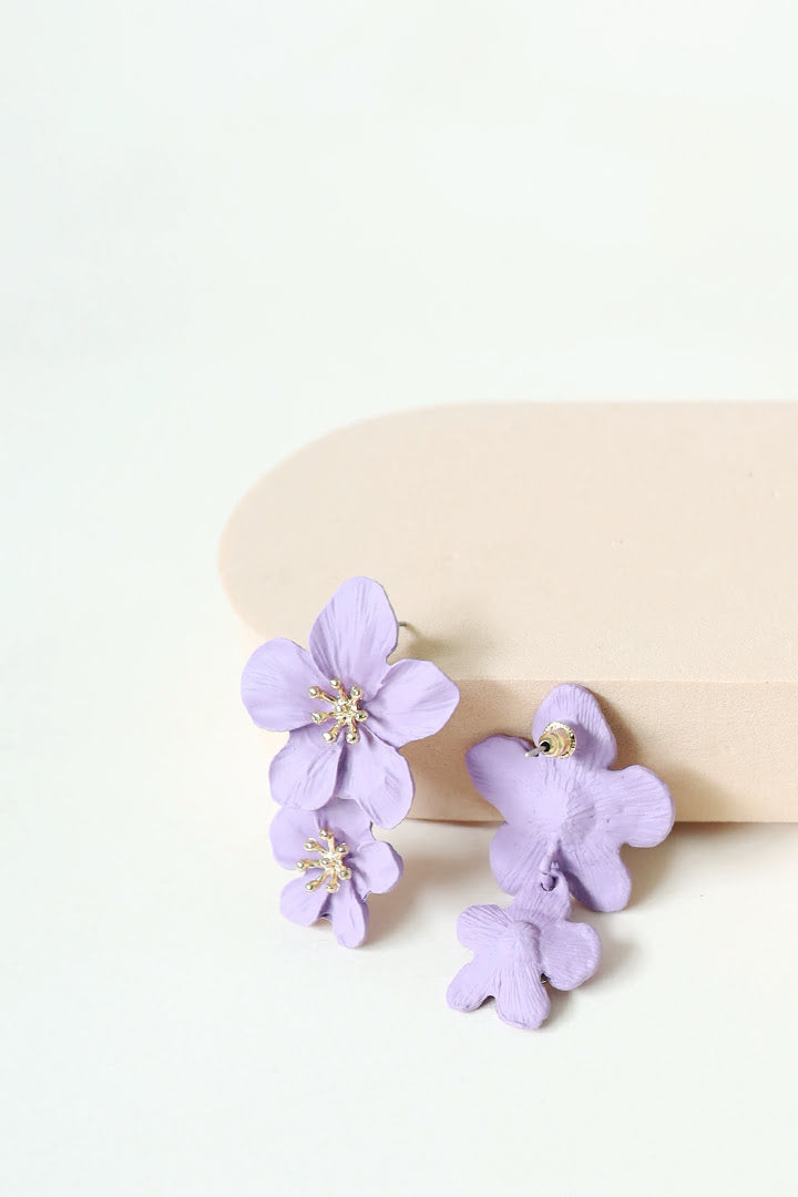 Lilac Floral Earrings
