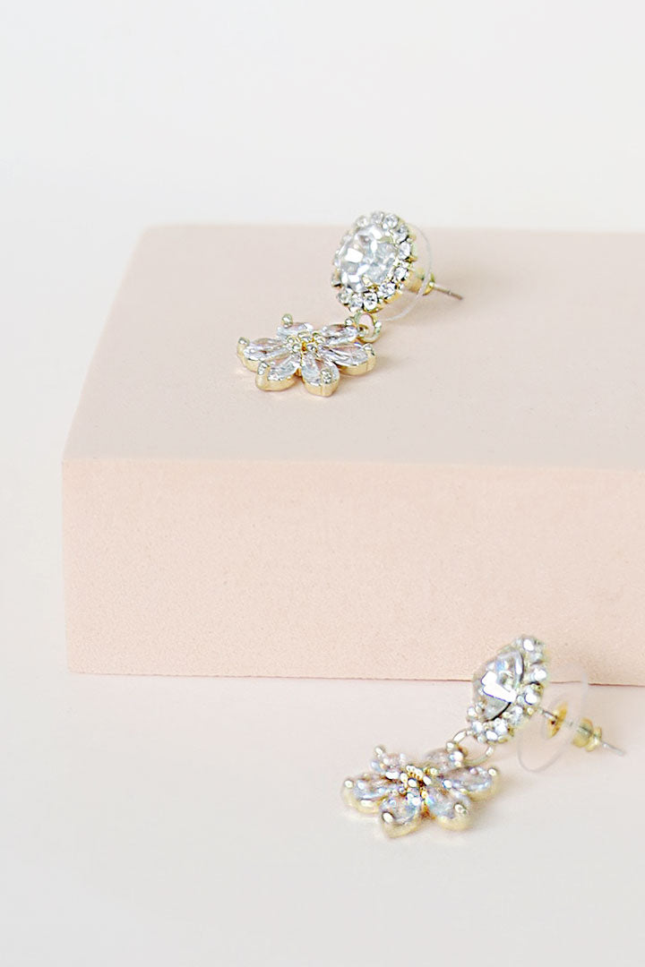 Crystal Floral Earrings