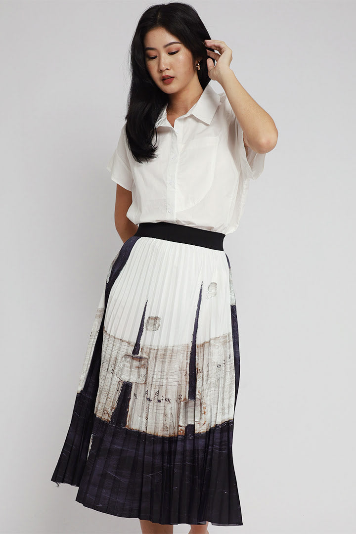 Musical Notes Pleated Skirt