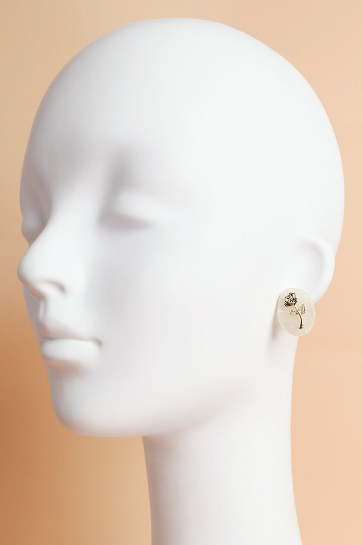 Pendent Gold Rose Earrings
