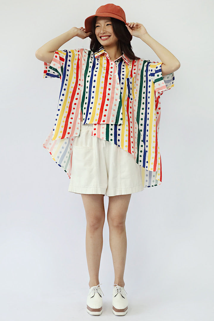 Rey Top in Coloured Dot