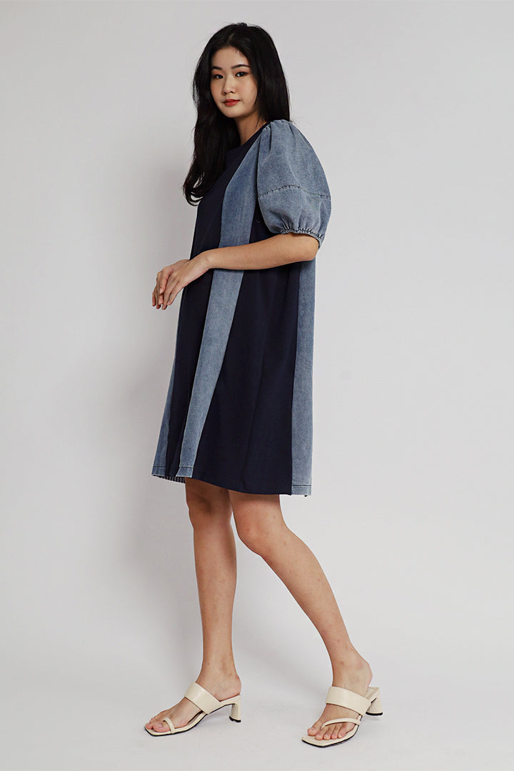 Zayne Dress in Denim