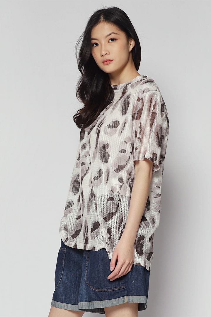 Bruno Mesh Printed Top