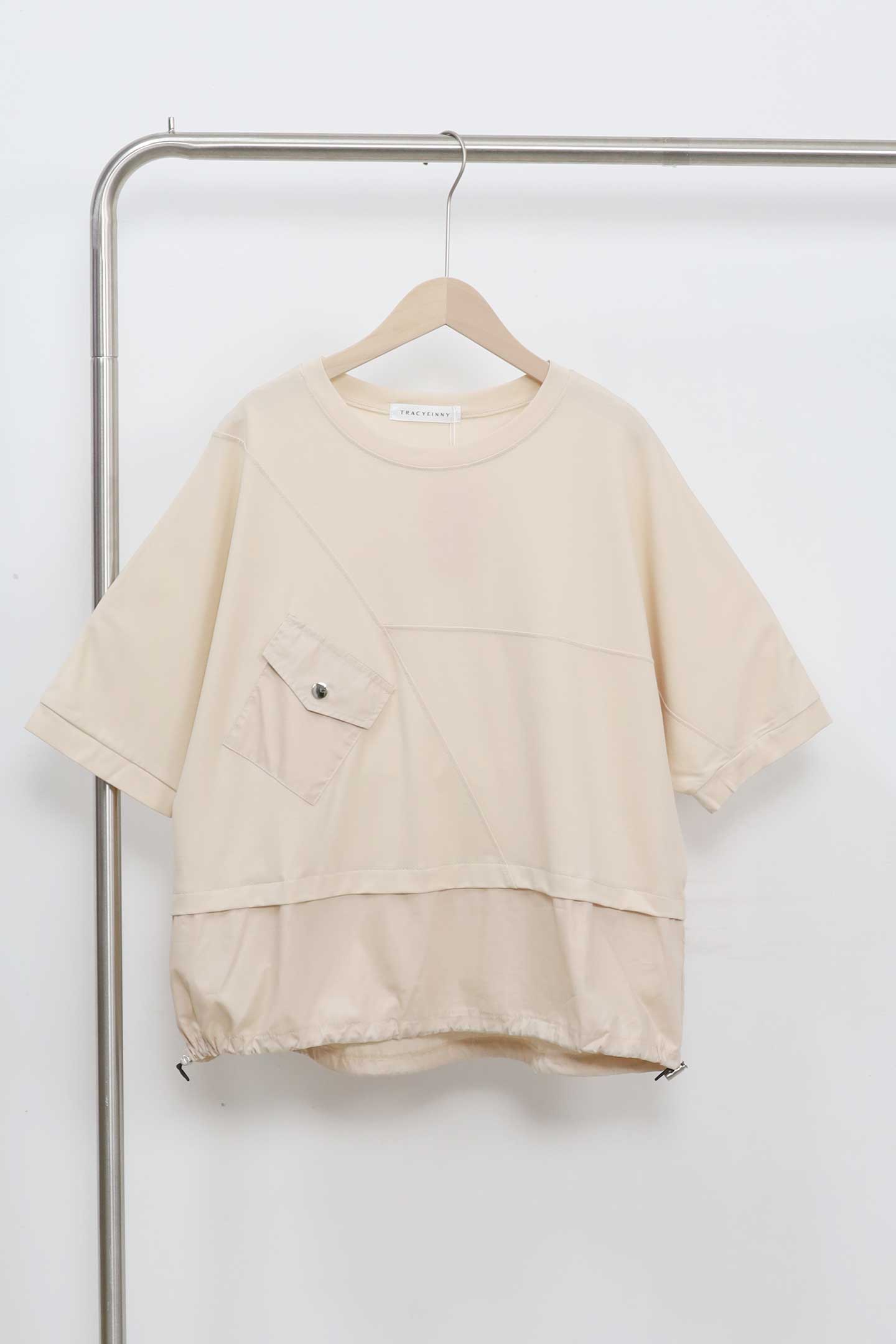Backorders Easy By TE - Iva Pocket Top in Cream