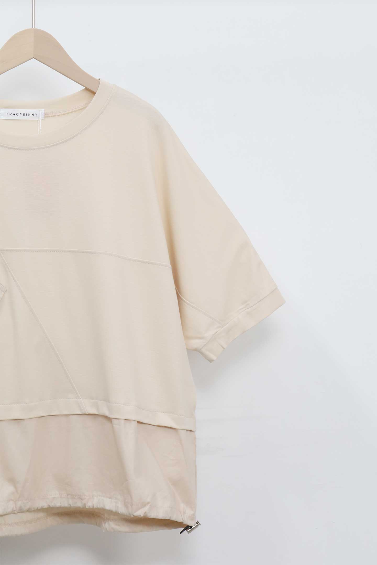 Backorders Easy By TE - Iva Pocket Top in Cream