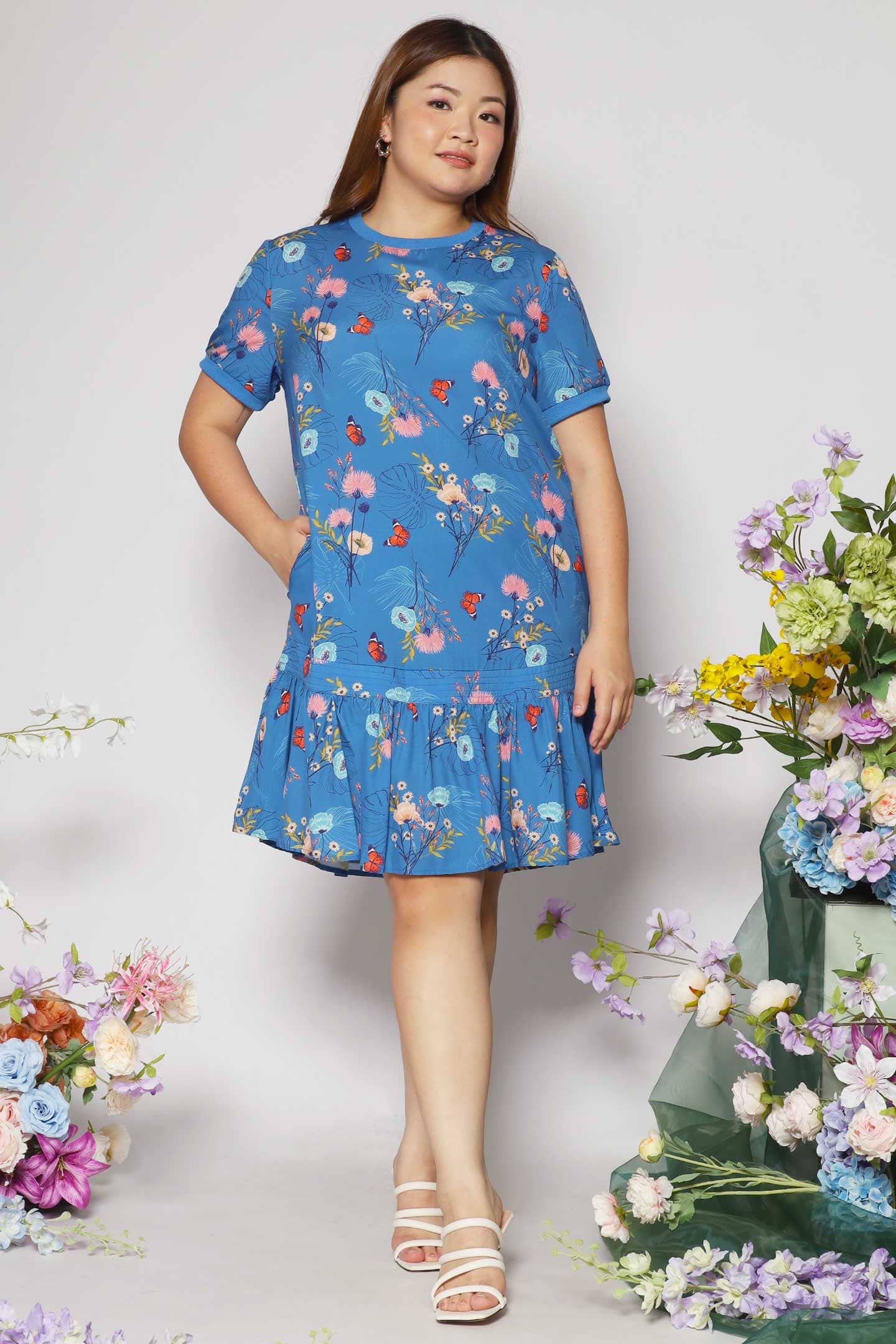 Izabella Dress in Butterfly Garden