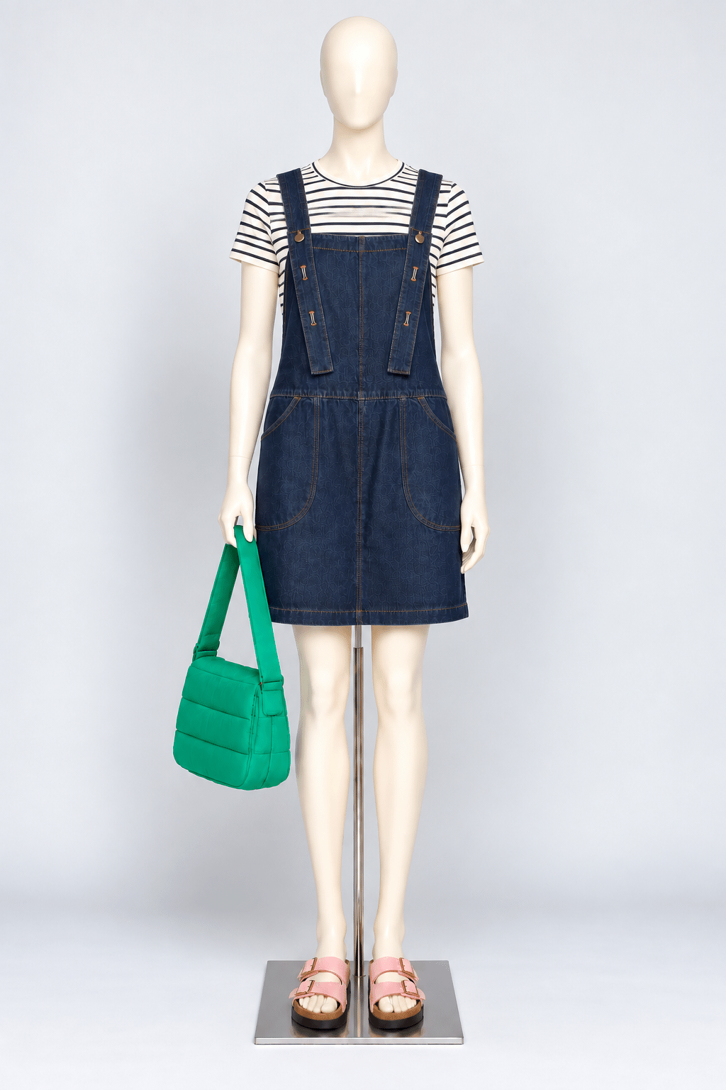 PO - Jinna Denim Pinafore Playsuit