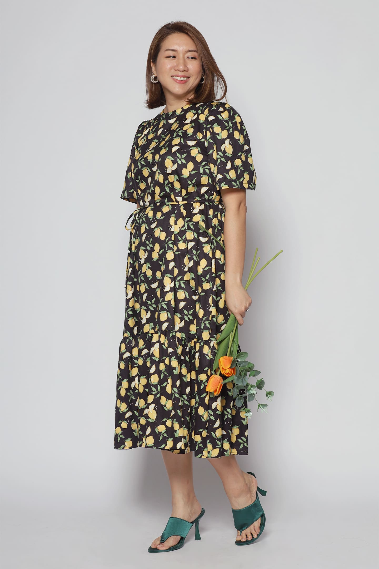 Janelle Dress in Lemon