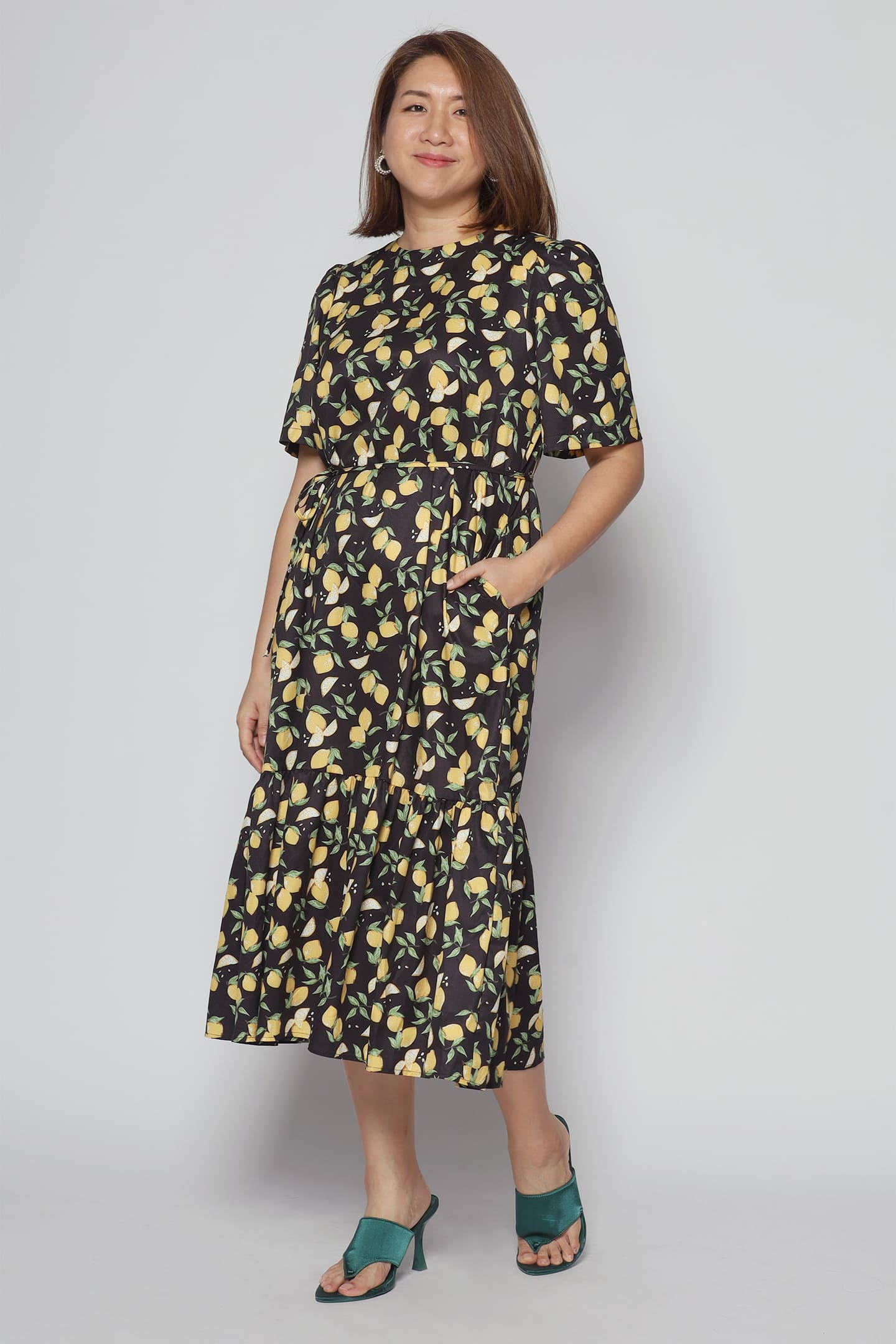 Janelle Dress in Lemon