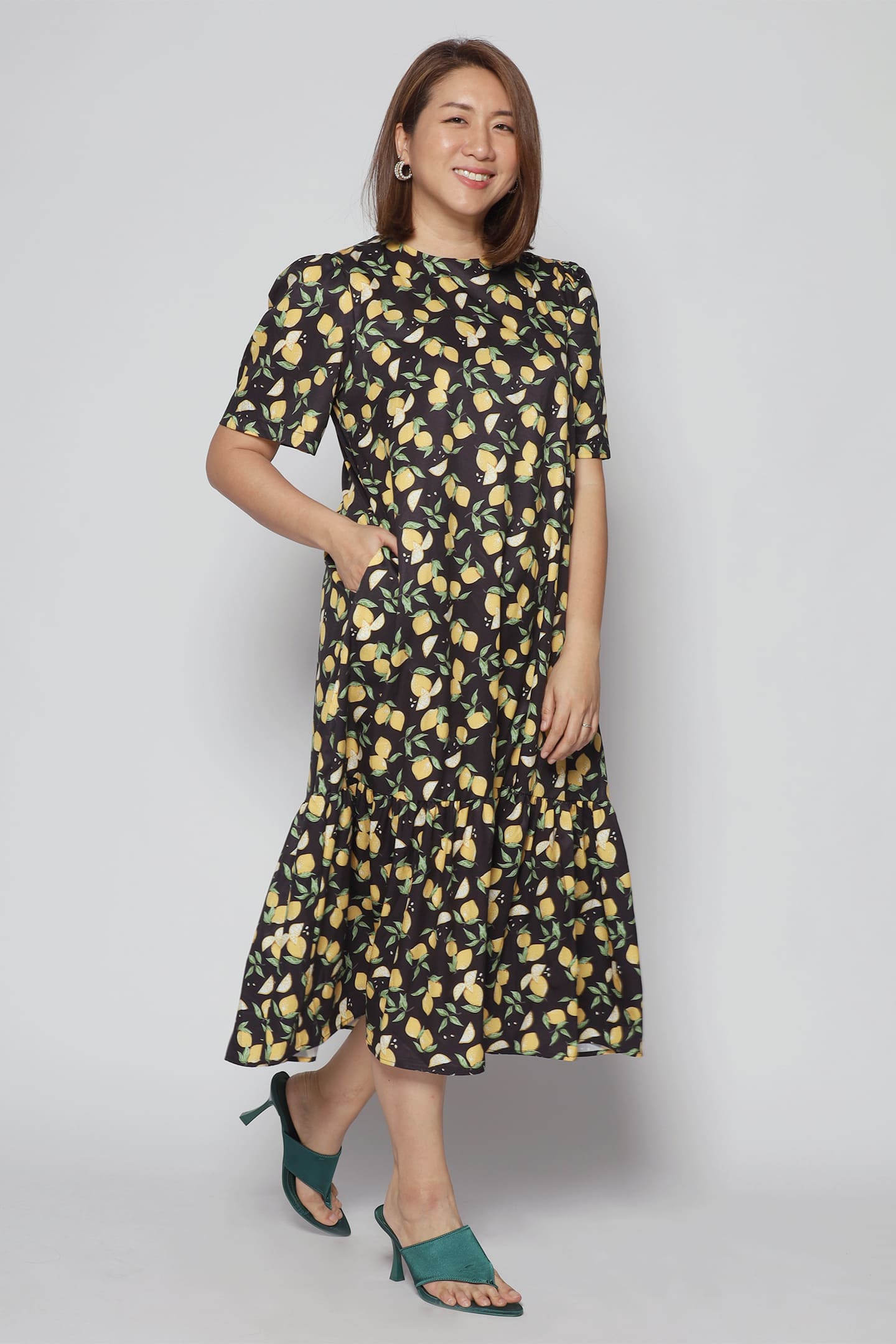 Janelle Dress in Lemon