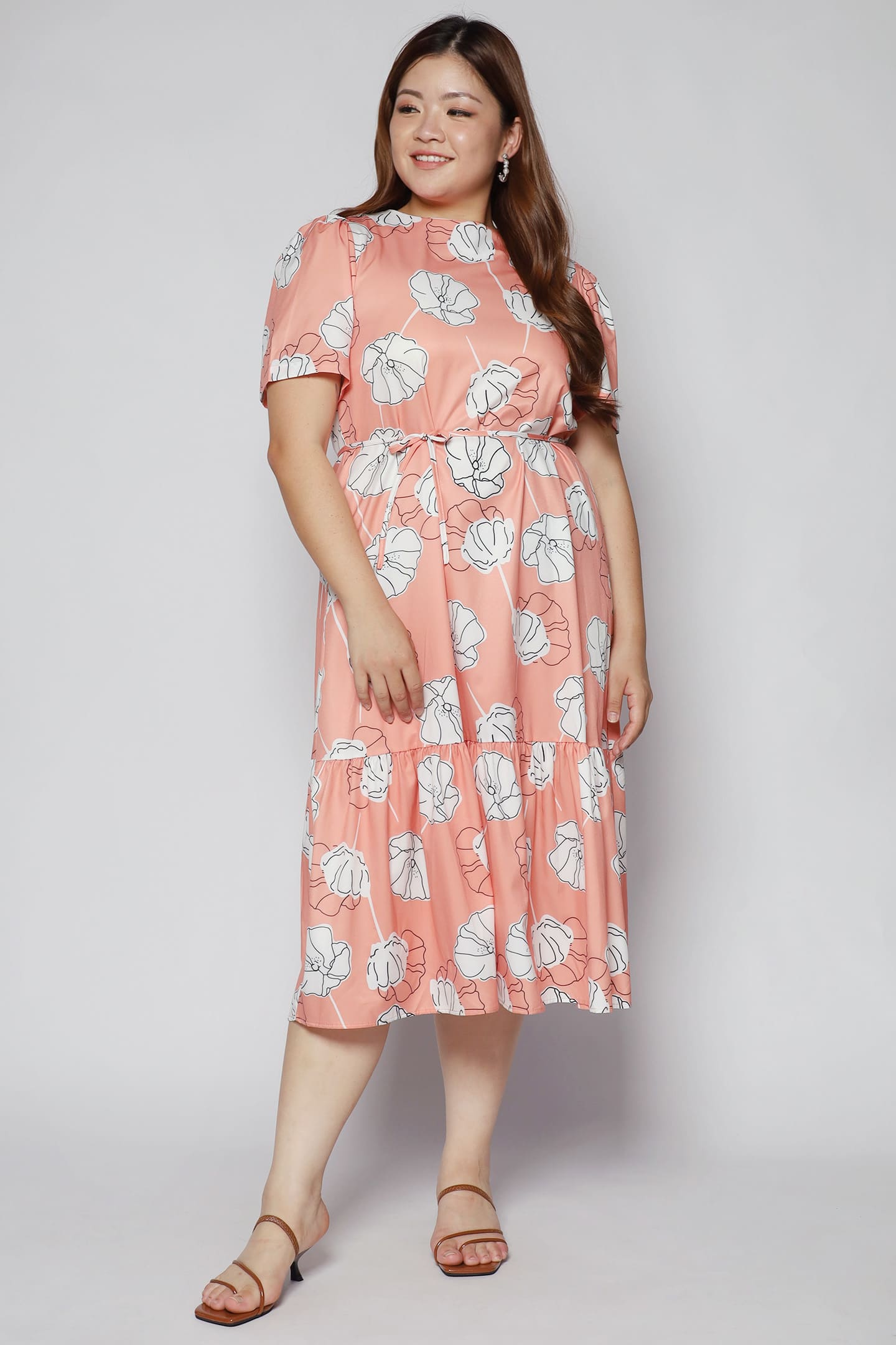 Janelle Dress in Pink Holly