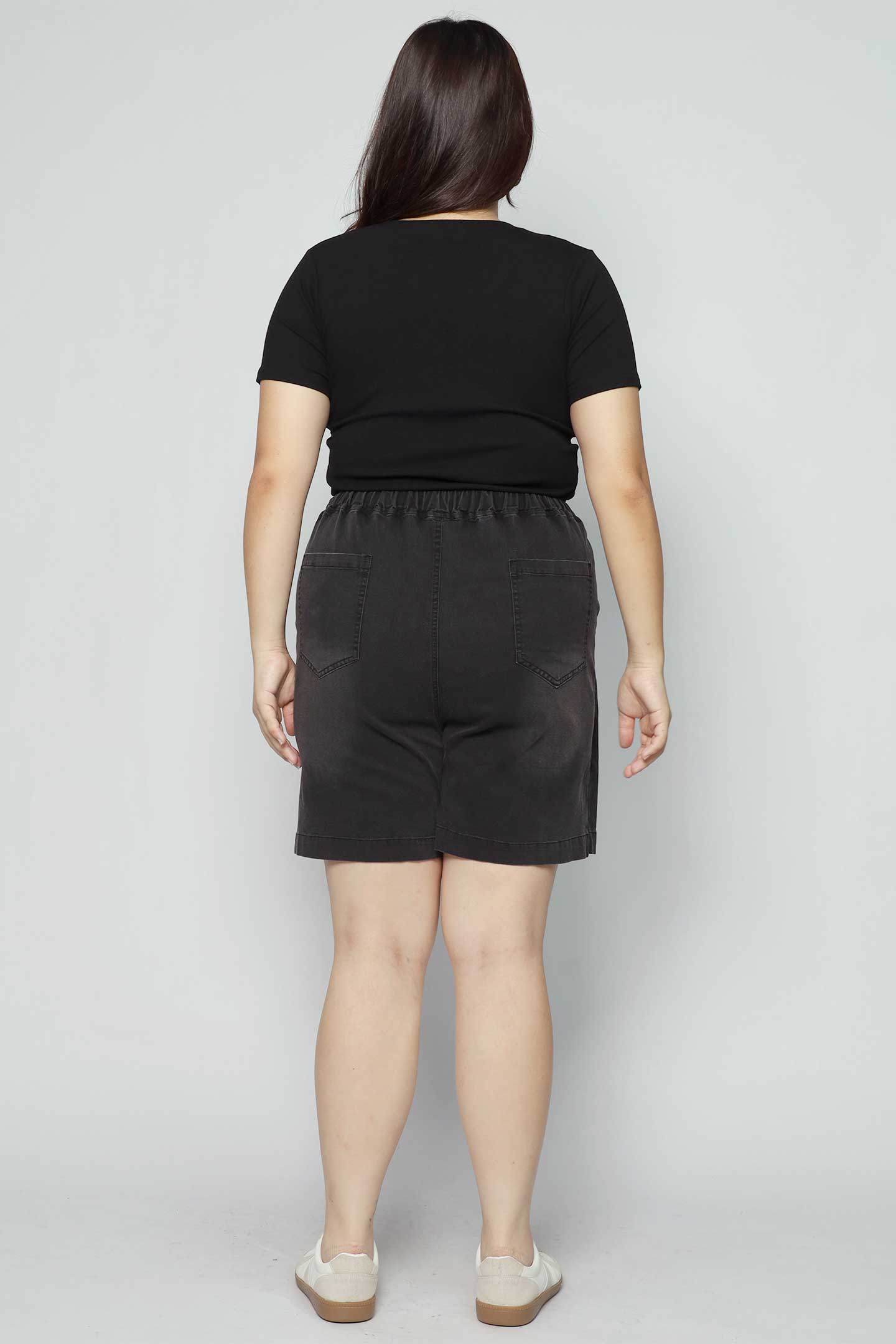 Backorders Jerilee Denim Skorts in Black