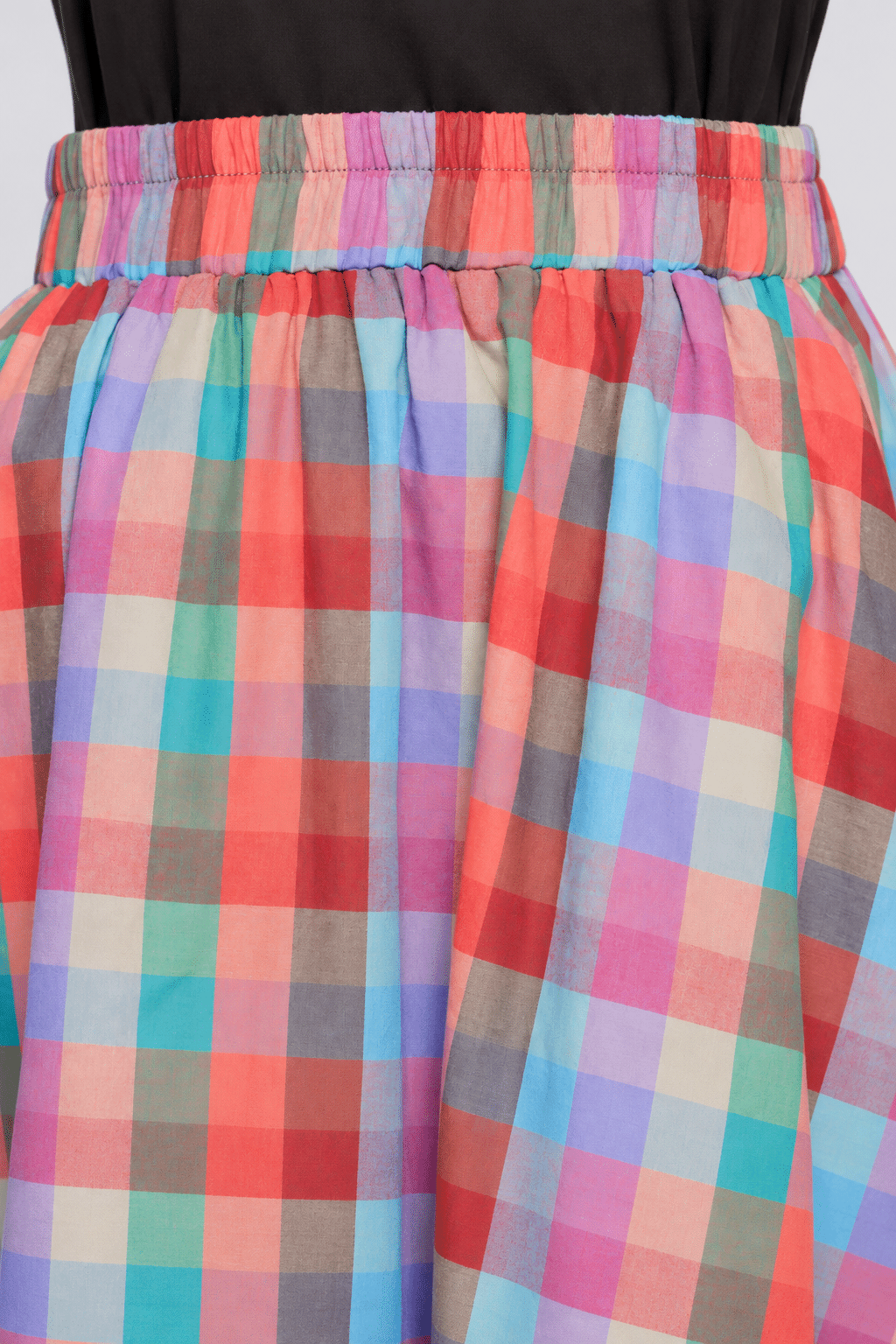 PO - Jewel Checkered Balloon Skirt