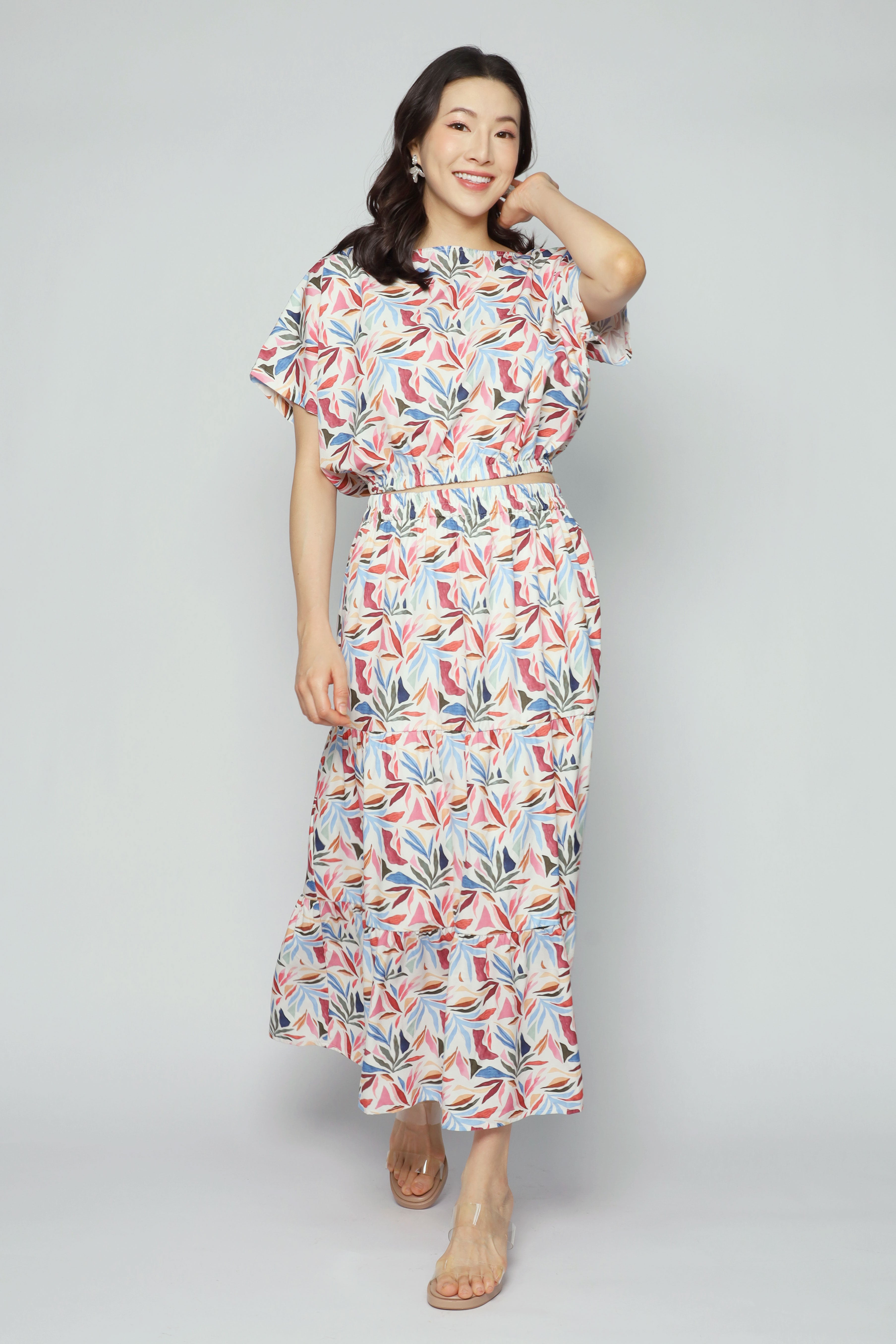 Jolin 2 in 1 Skirt Set in Paint Splash