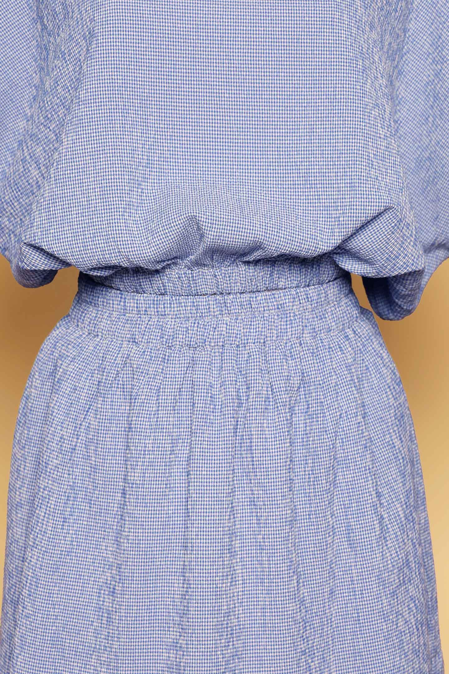 Jolin 2 in 1 Skirt Set in Blue Gingham V2