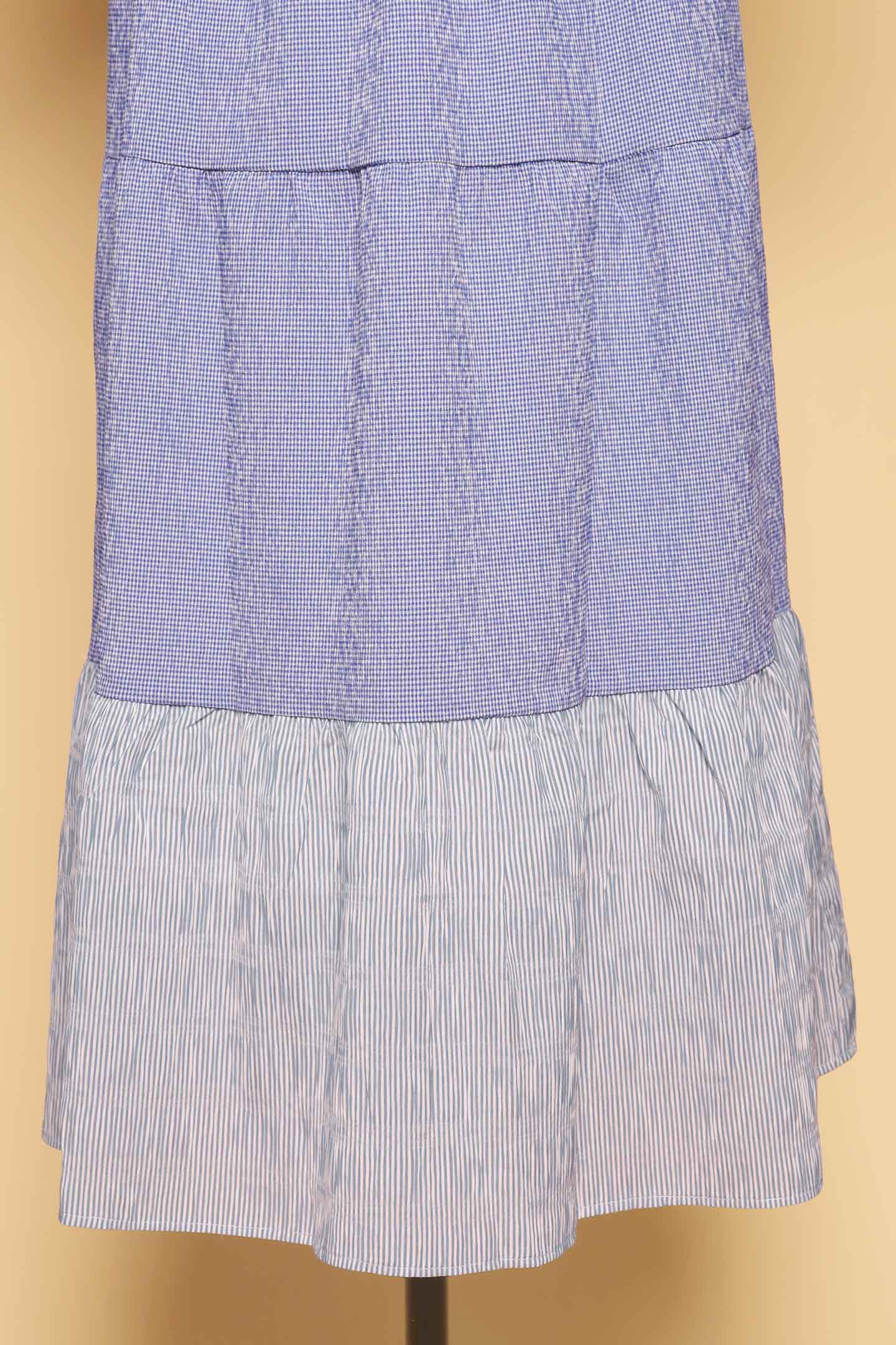 Jolin 2 in 1 Skirt Set in Blue Gingham V2