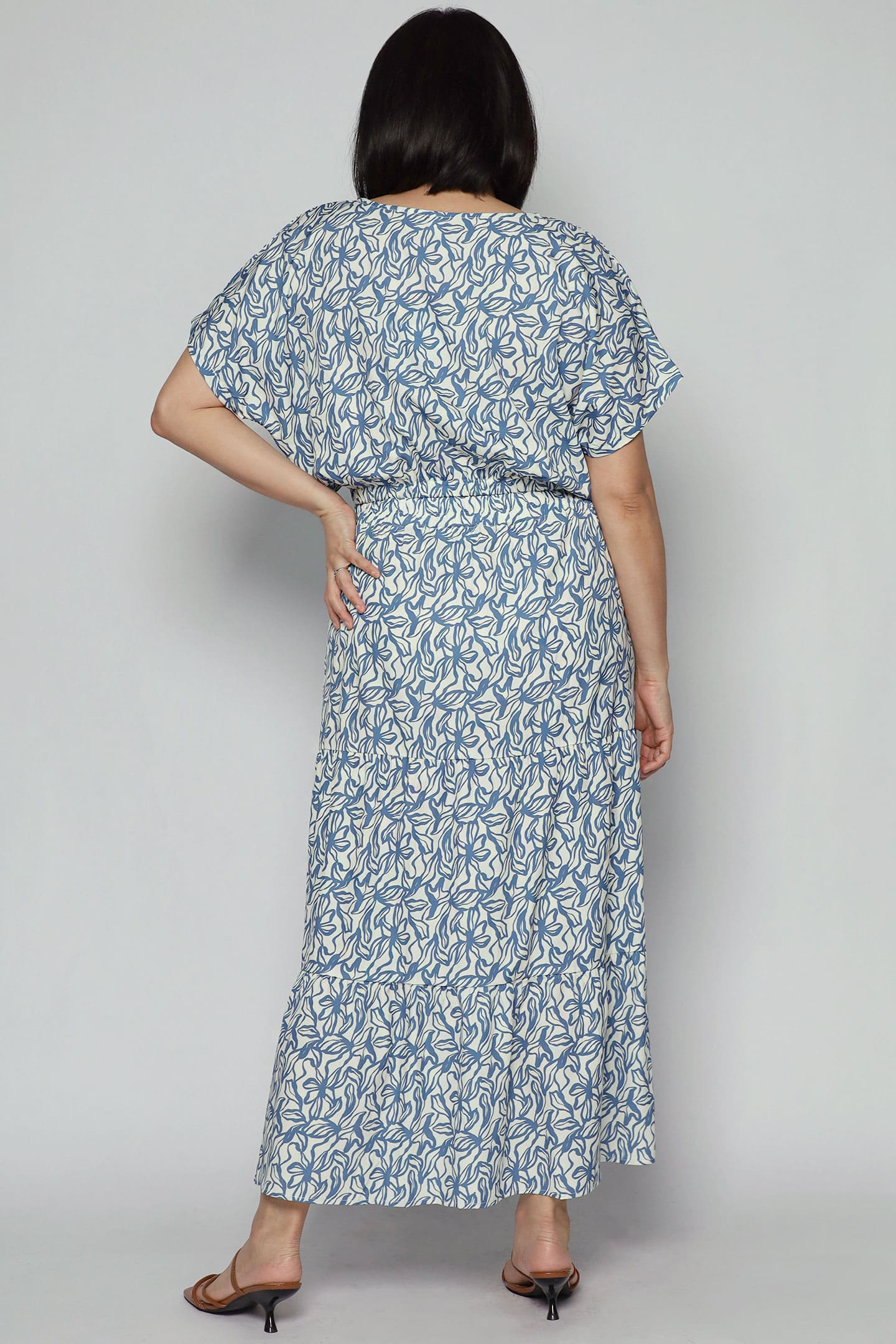 Jolin 2 in 1 Skirt Set in Blue Sketch