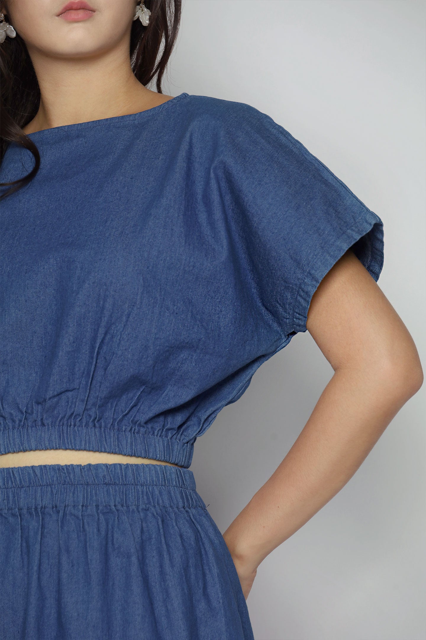Jolin 2 in 1 Skirt Set in Blue Denim