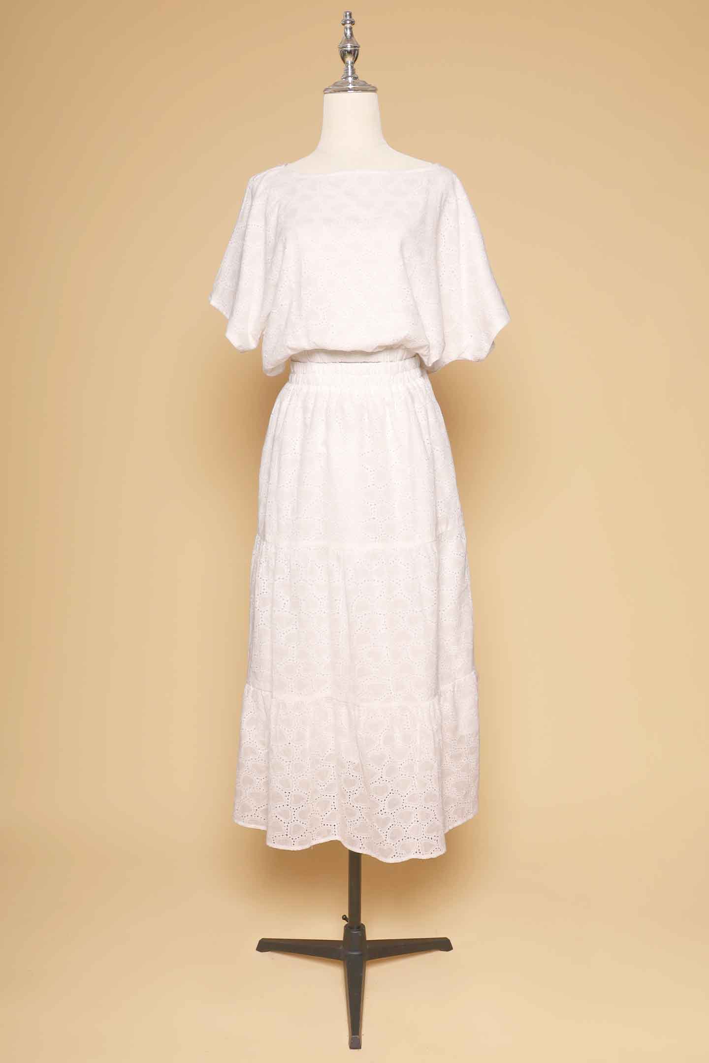 PO - Jolin 2 in 1 Skirt Set in Innocence Crochet