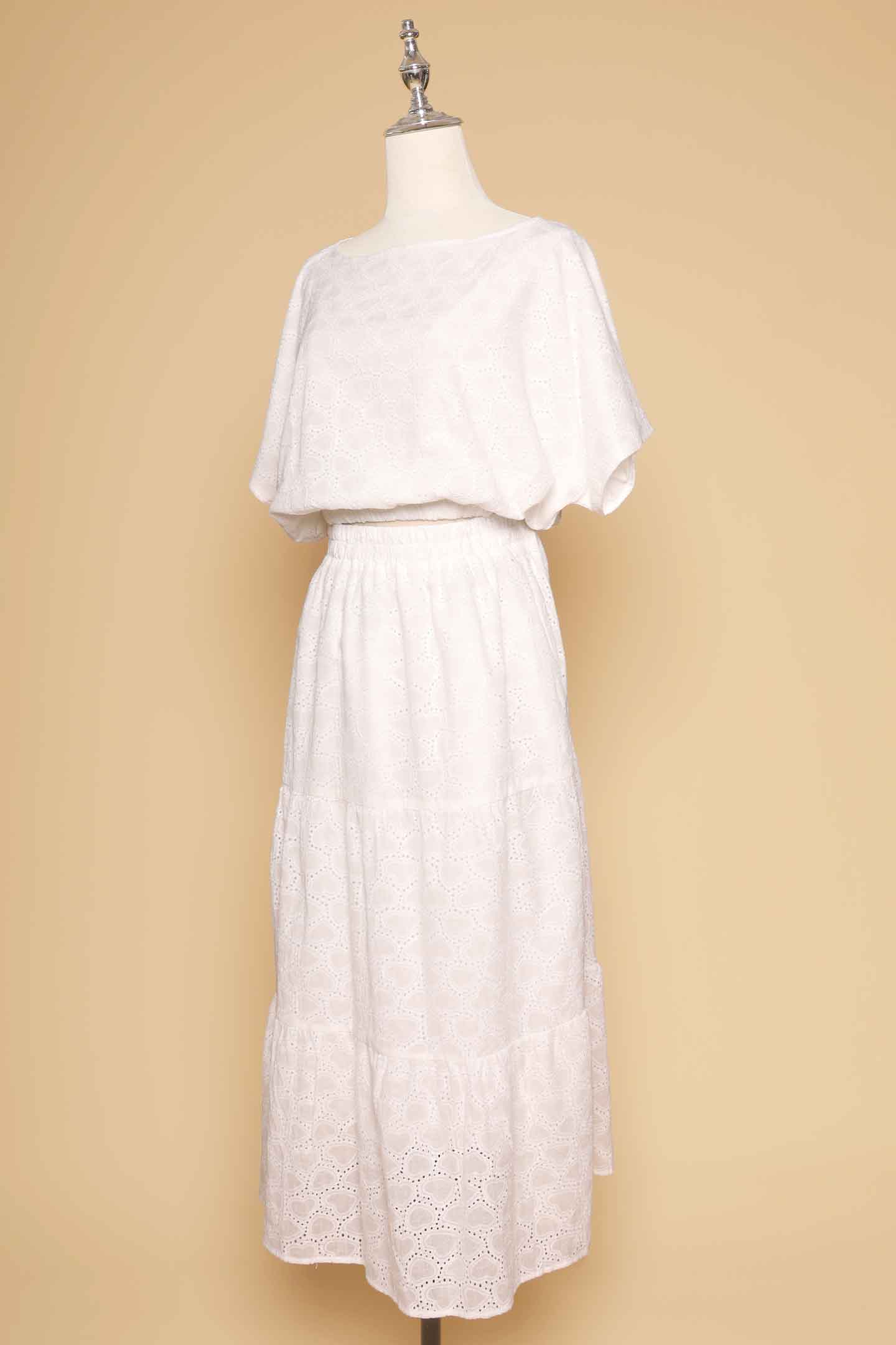 PO - Jolin 2 in 1 Skirt Set in Innocence Crochet