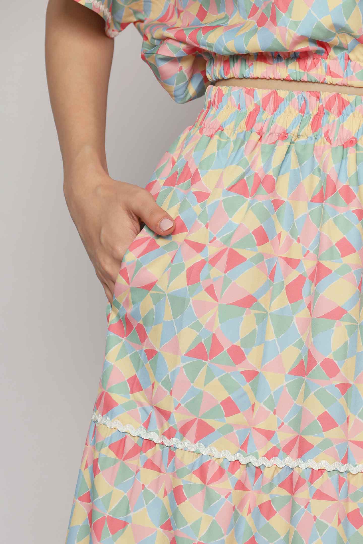 Jolin 2 in 1 Skirt Set in Painted Glass V2