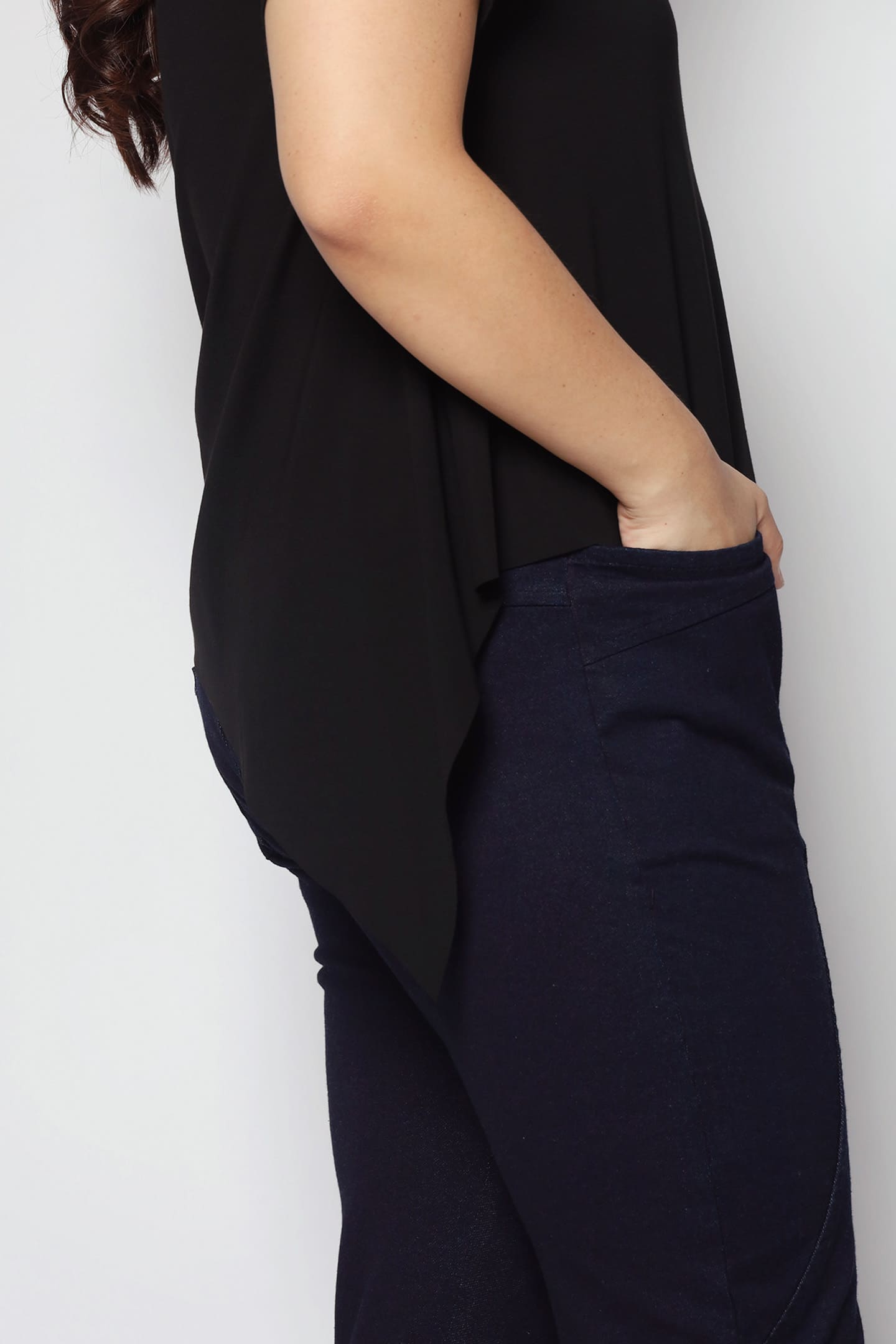 Backorders Jose Asymmetrical Top in Black