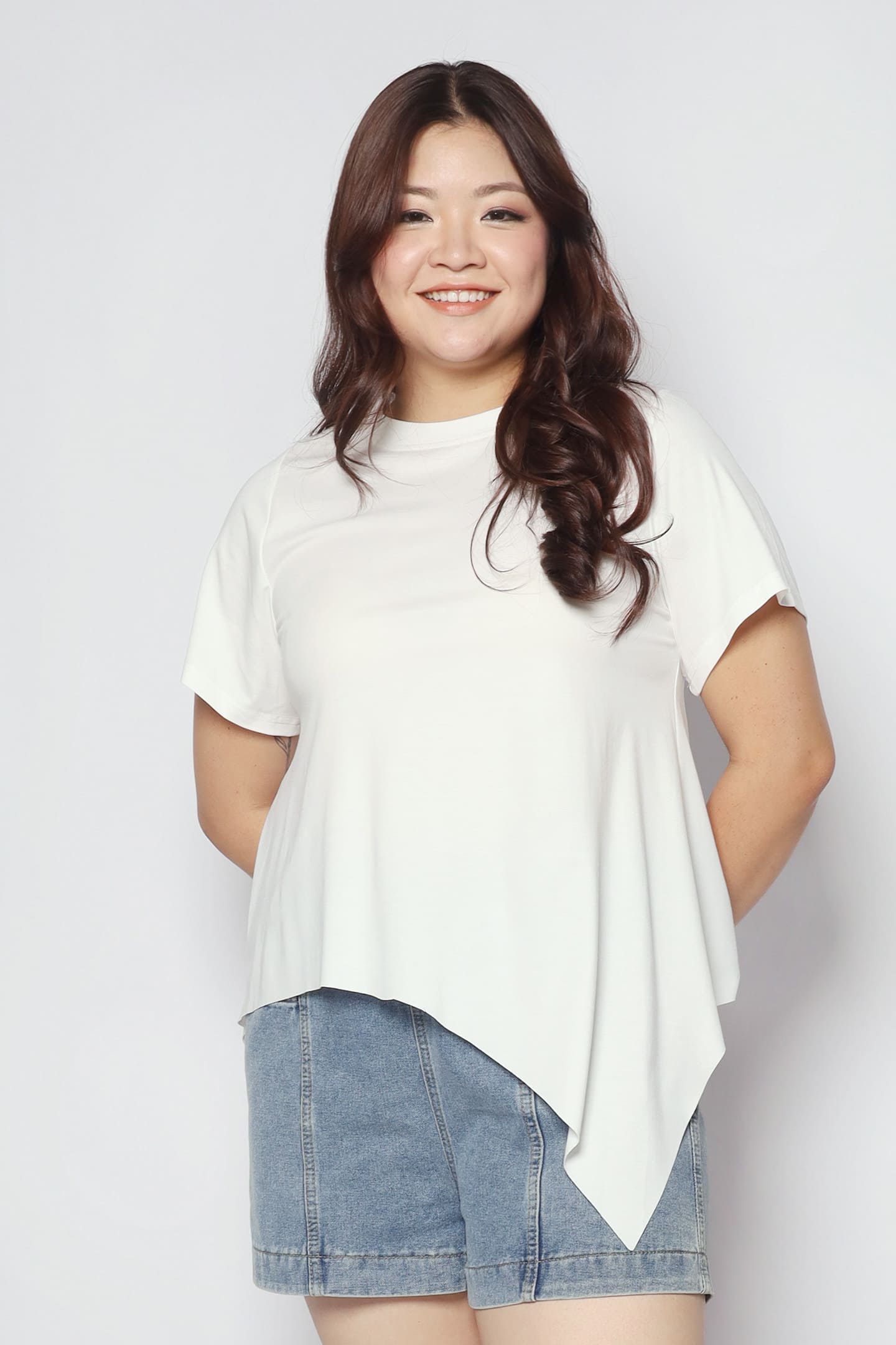 Jose Asymmetrical Top in White