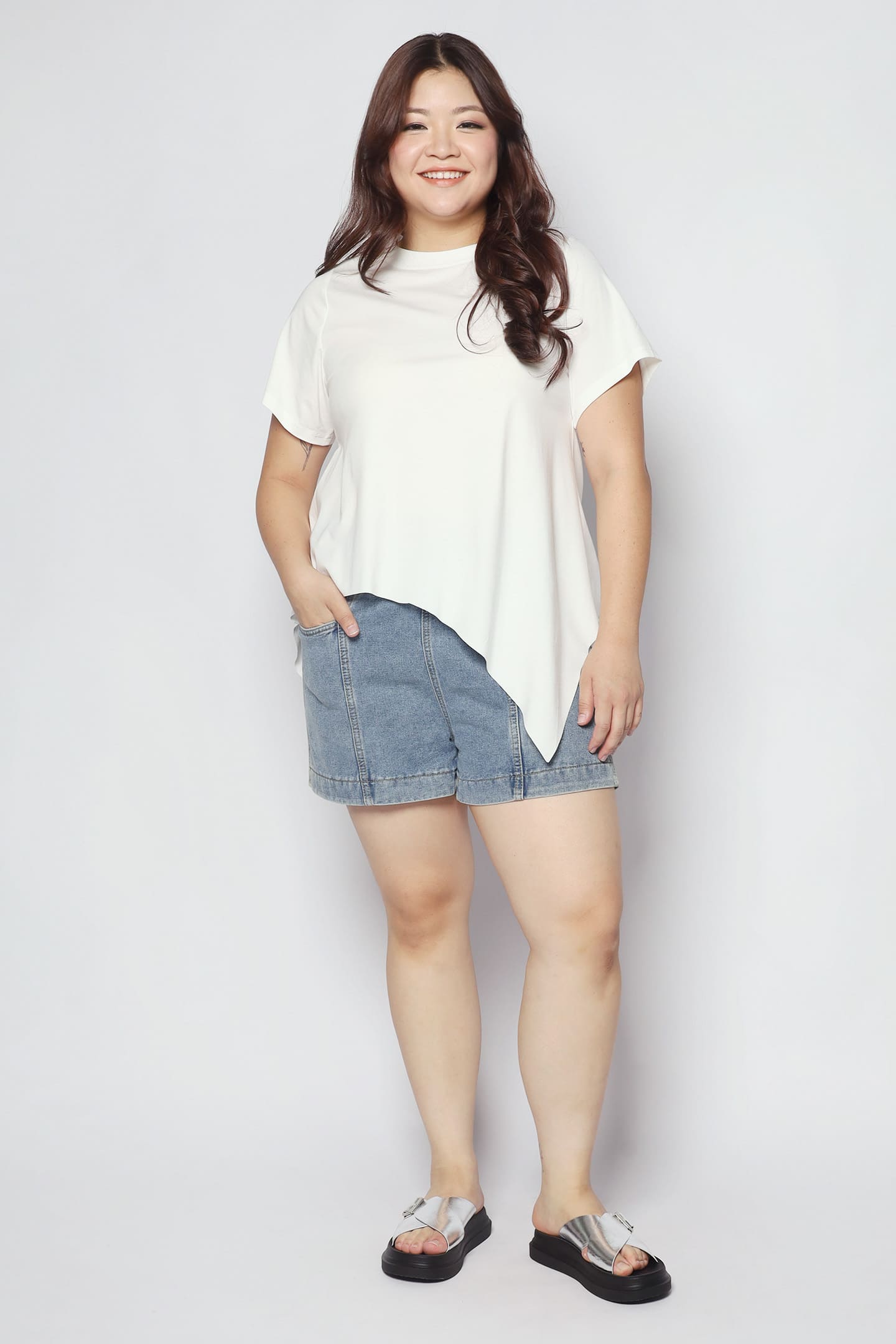 Jose Asymmetrical Top in White