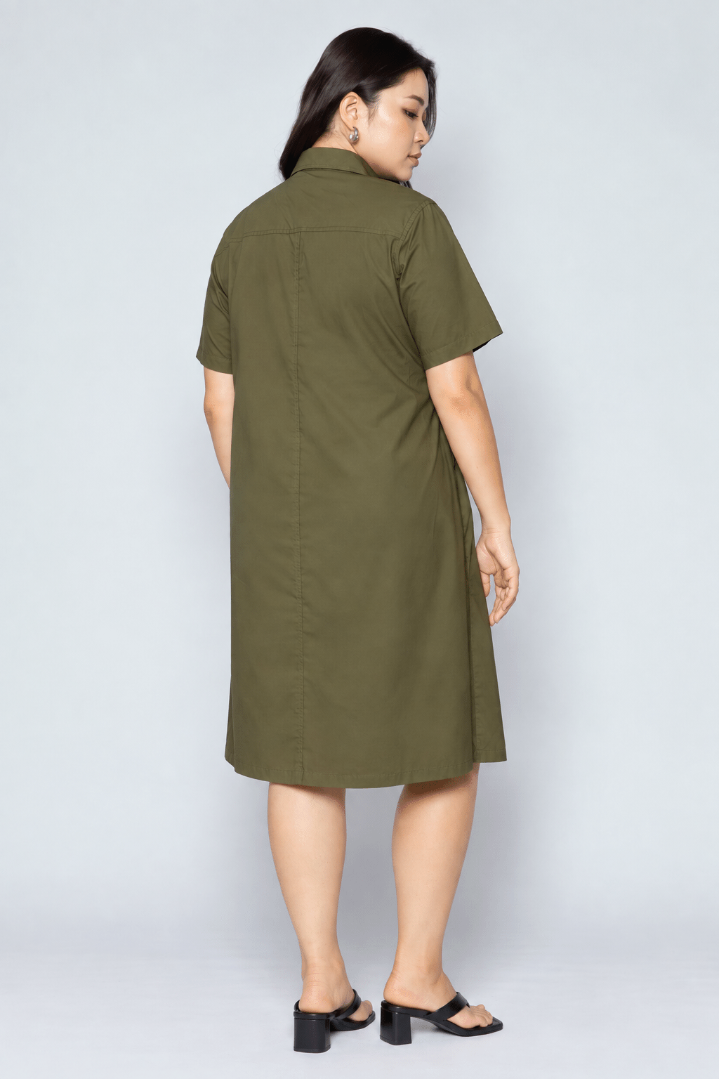 Jovie Shirt Dress in Green