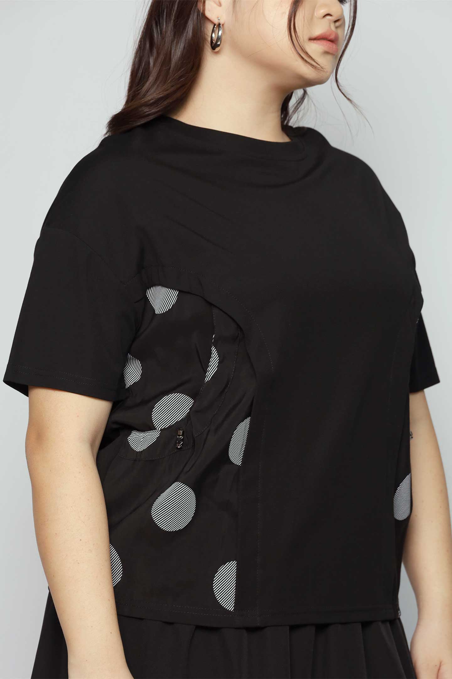 Backorders Kade Polkadot Printed Top in Black
