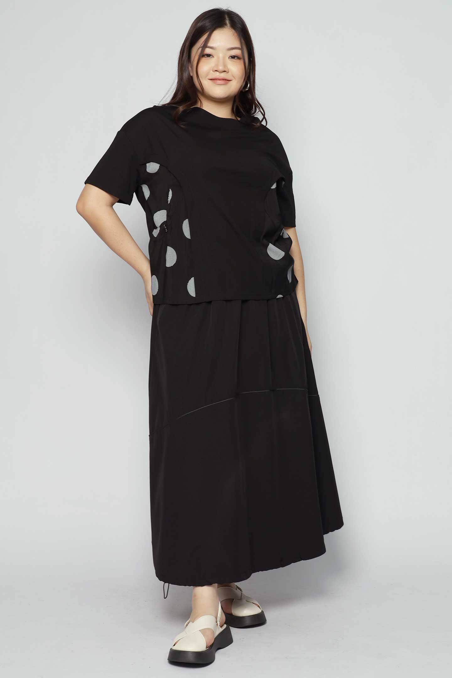 Backorders Kade Polkadot Printed Top in Black