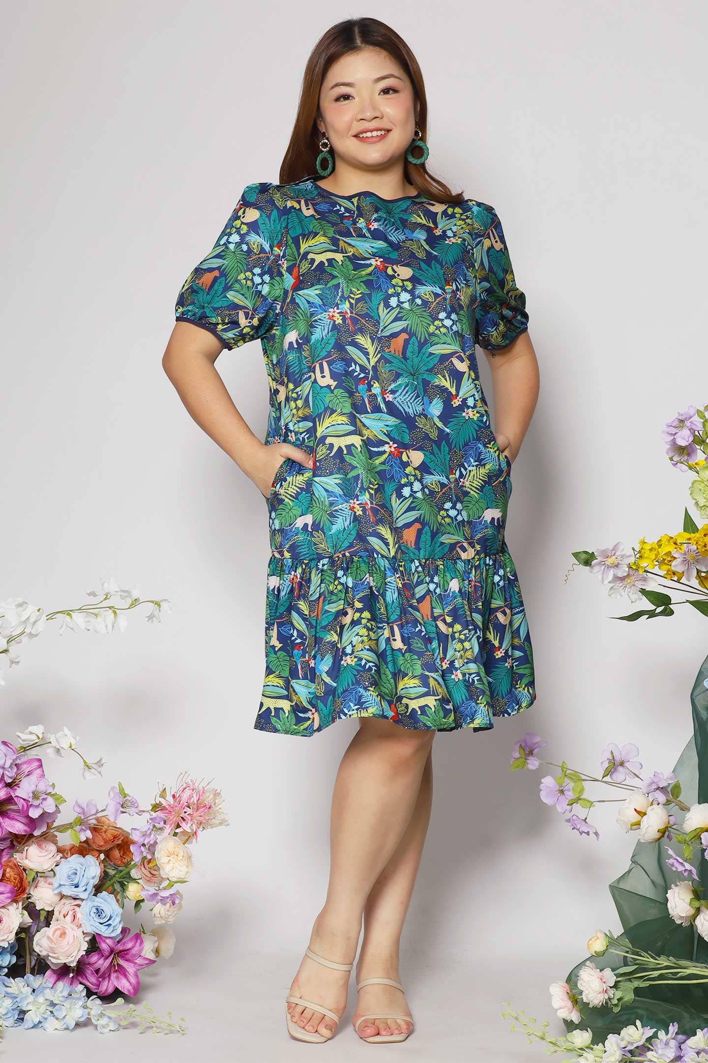 Kate Dress in Green Forest