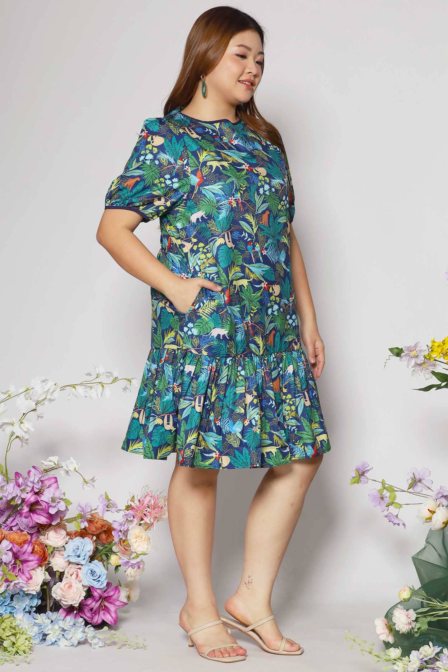 Kate Dress in Green Forest