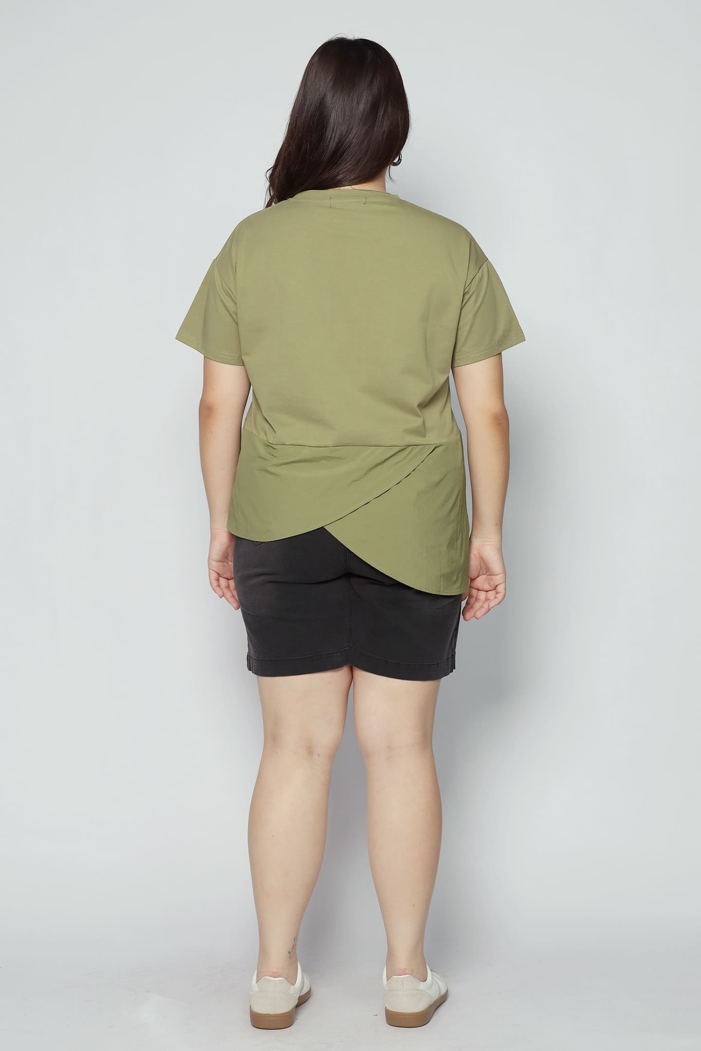 Backorders Easy By TE -  Kayden Asymmetrical Top in Green