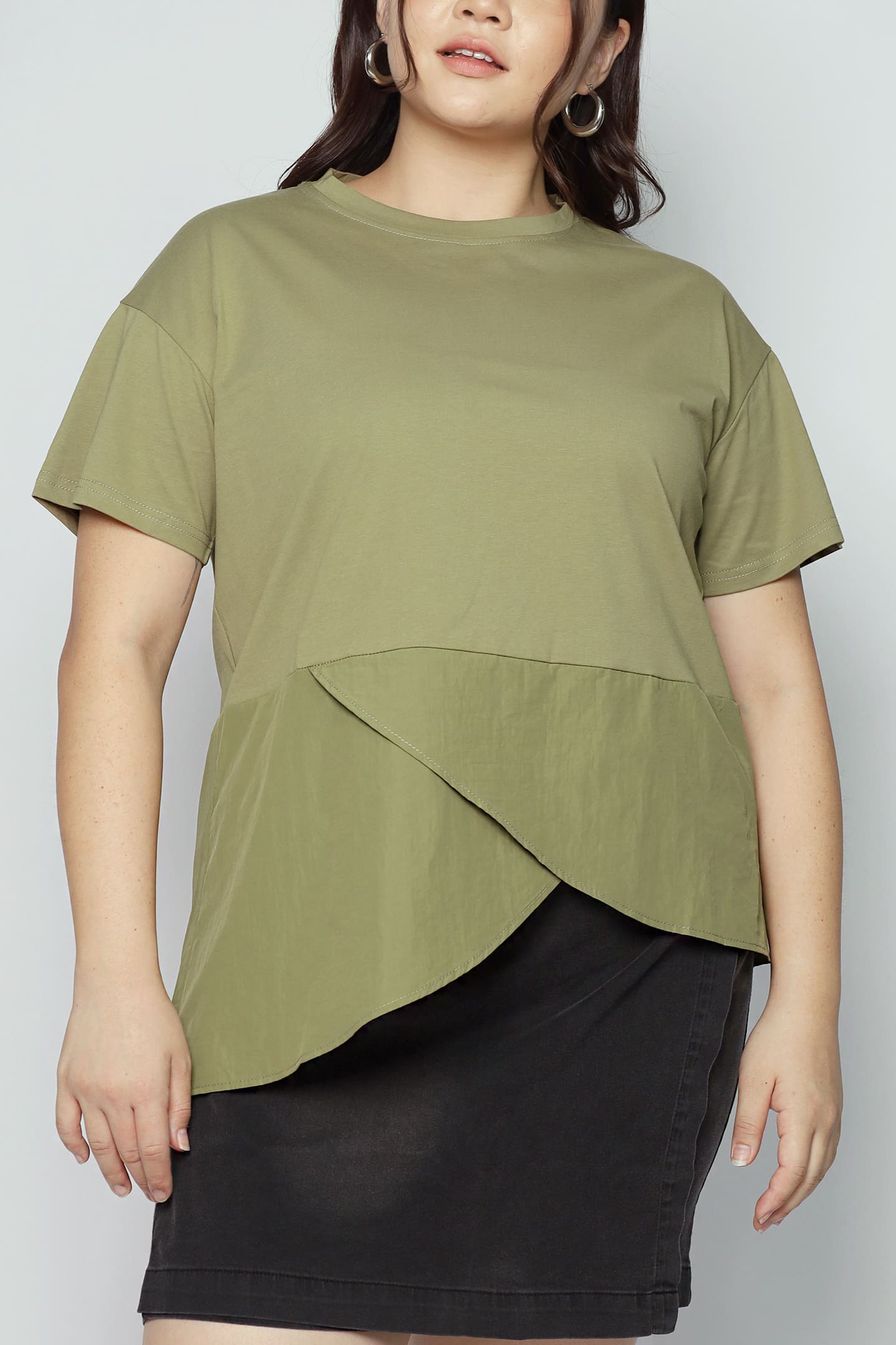 Backorders Easy By TE -  Kayden Asymmetrical Top in Green