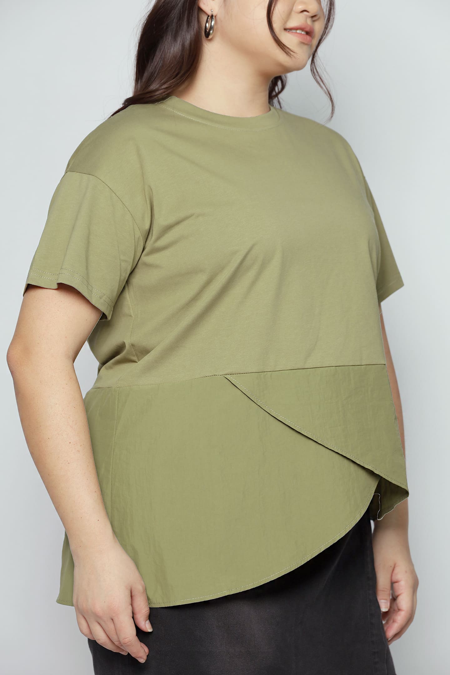 Backorders Easy By TE -  Kayden Asymmetrical Top in Green