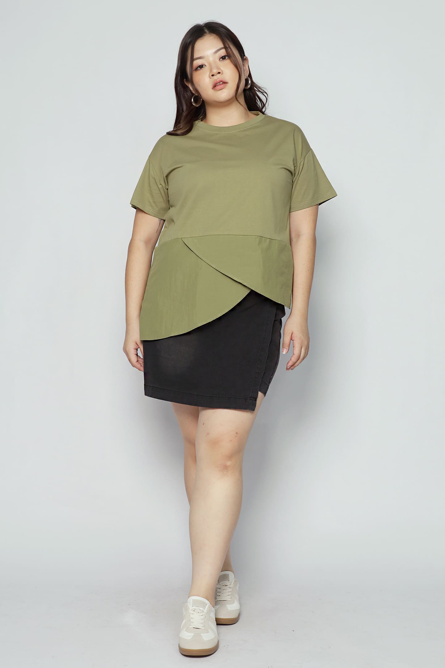 Backorders Easy By TE -  Kayden Asymmetrical Top in Green