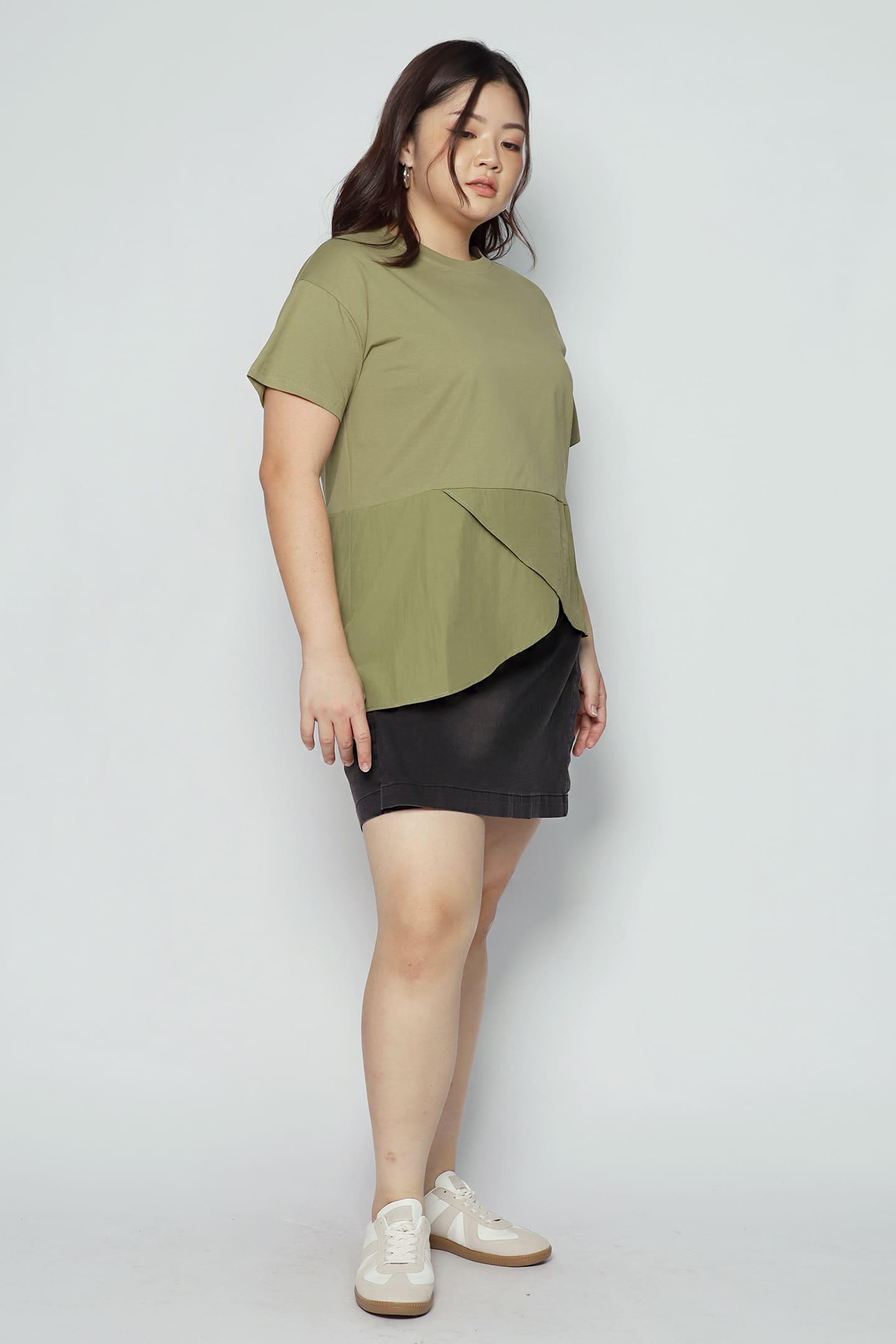 Backorders Easy By TE -  Kayden Asymmetrical Top in Green